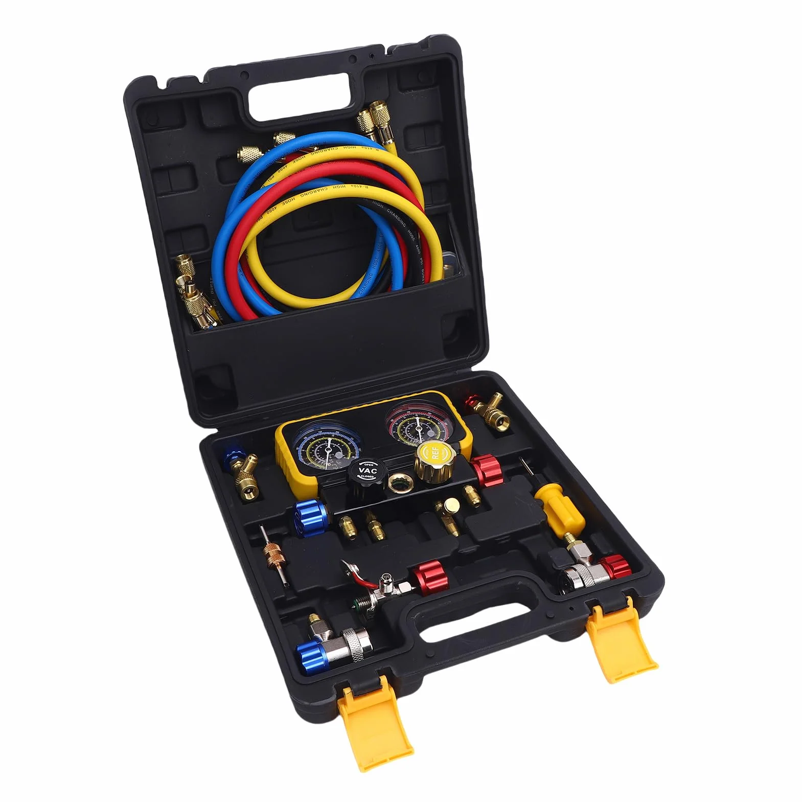Collettore HVAC a 4 Vie Impostato con Tubi, Sostituiti per Refrigeranti R32 R32 R32 R134A R22, per Uso Professionale e Domestico