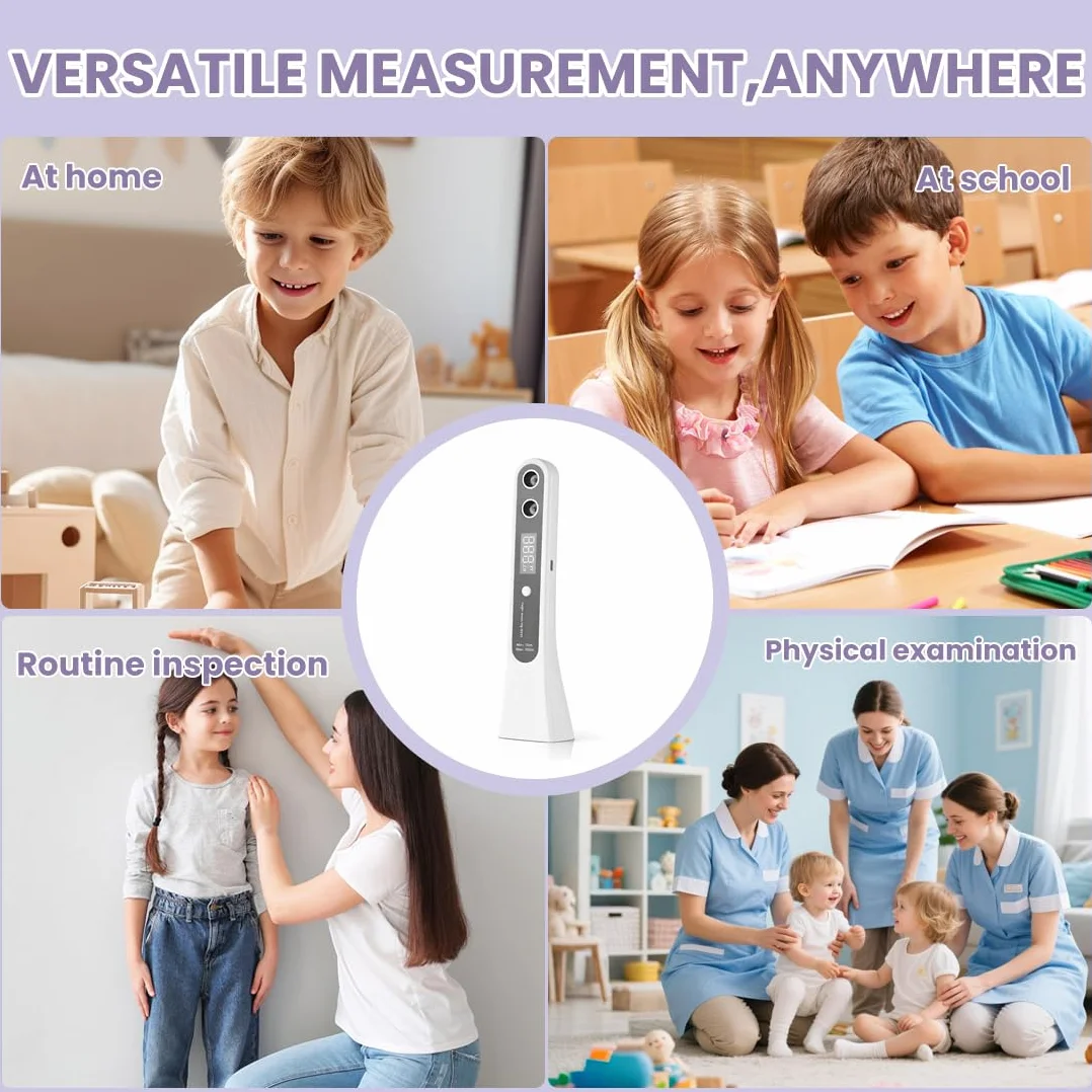 Misuratore di Altezza Digitale a Ultrasuoni Stadiometro Portatile con Display LCD per Bambini e Adulti