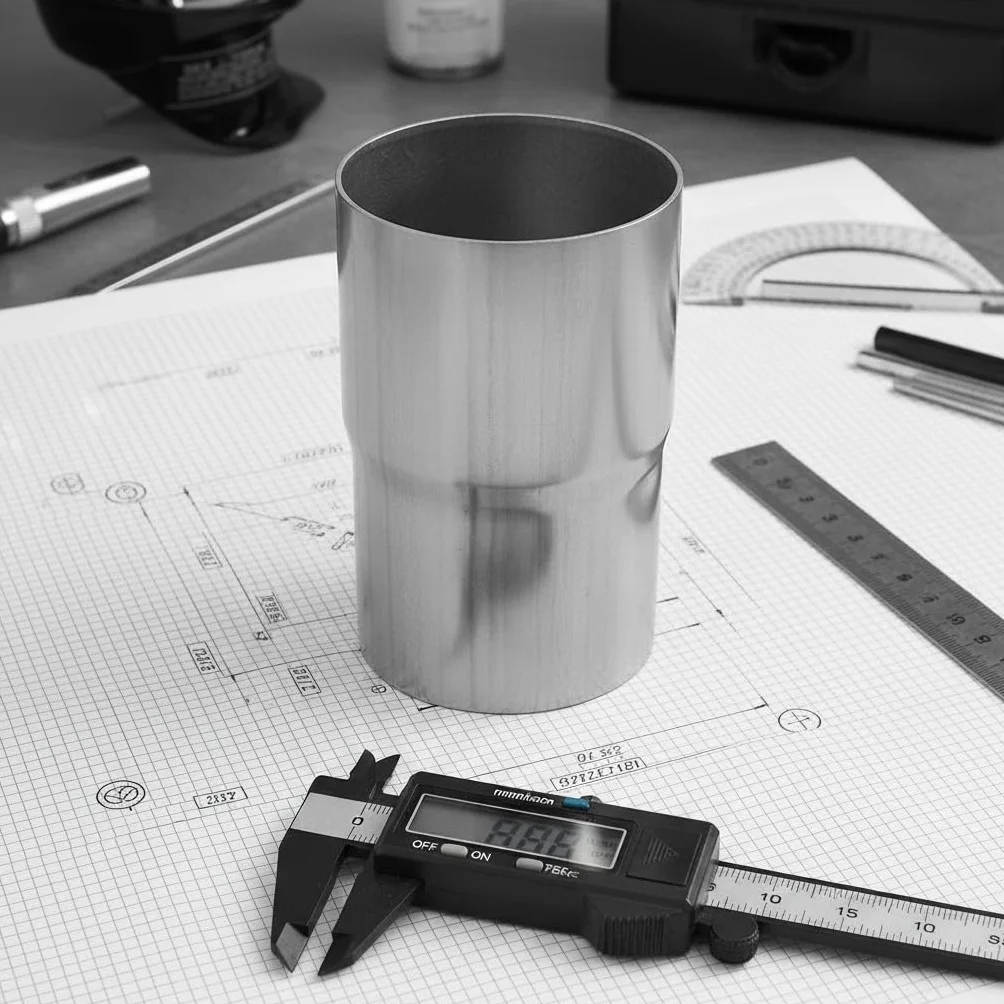 Adattatore silenziatore in acciaio inox 63 mm 60 mm per auto