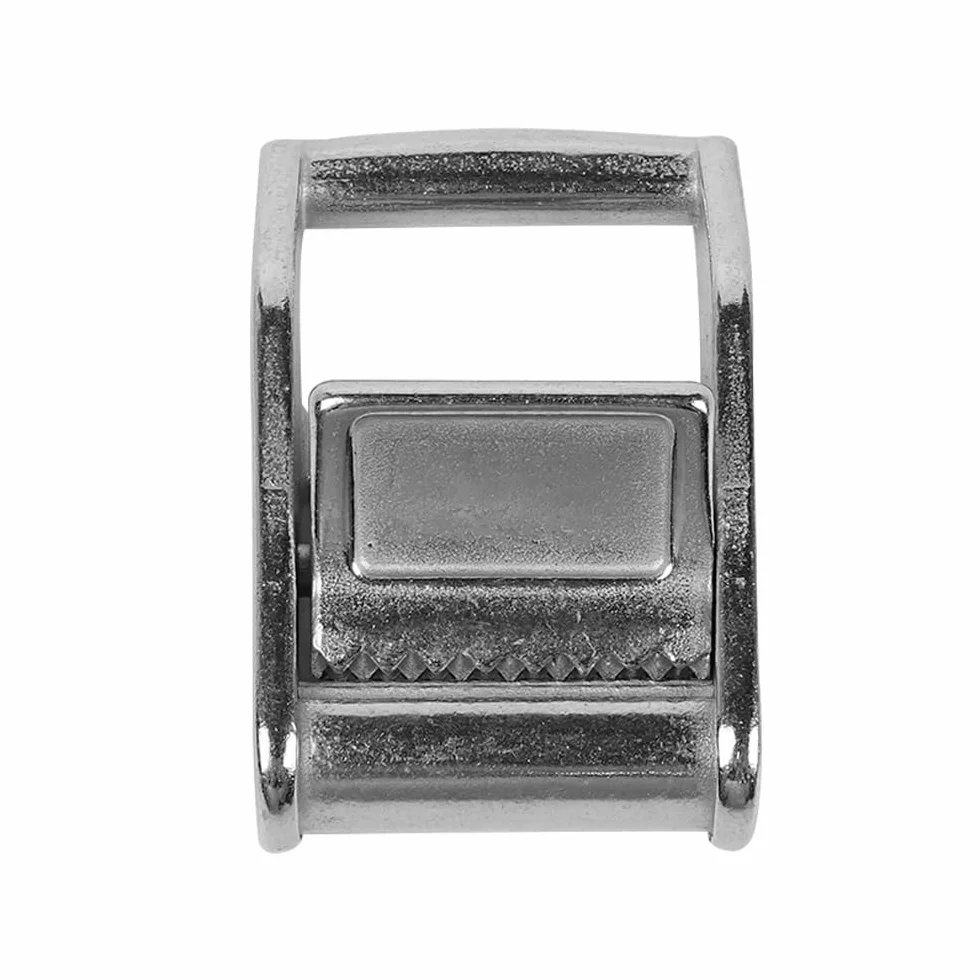 POFET - Fibbie a camma in acciaio inossidabile 316, fibbia con leva per cinghie - 2,5 cm (2 pezzi), senza cinghia