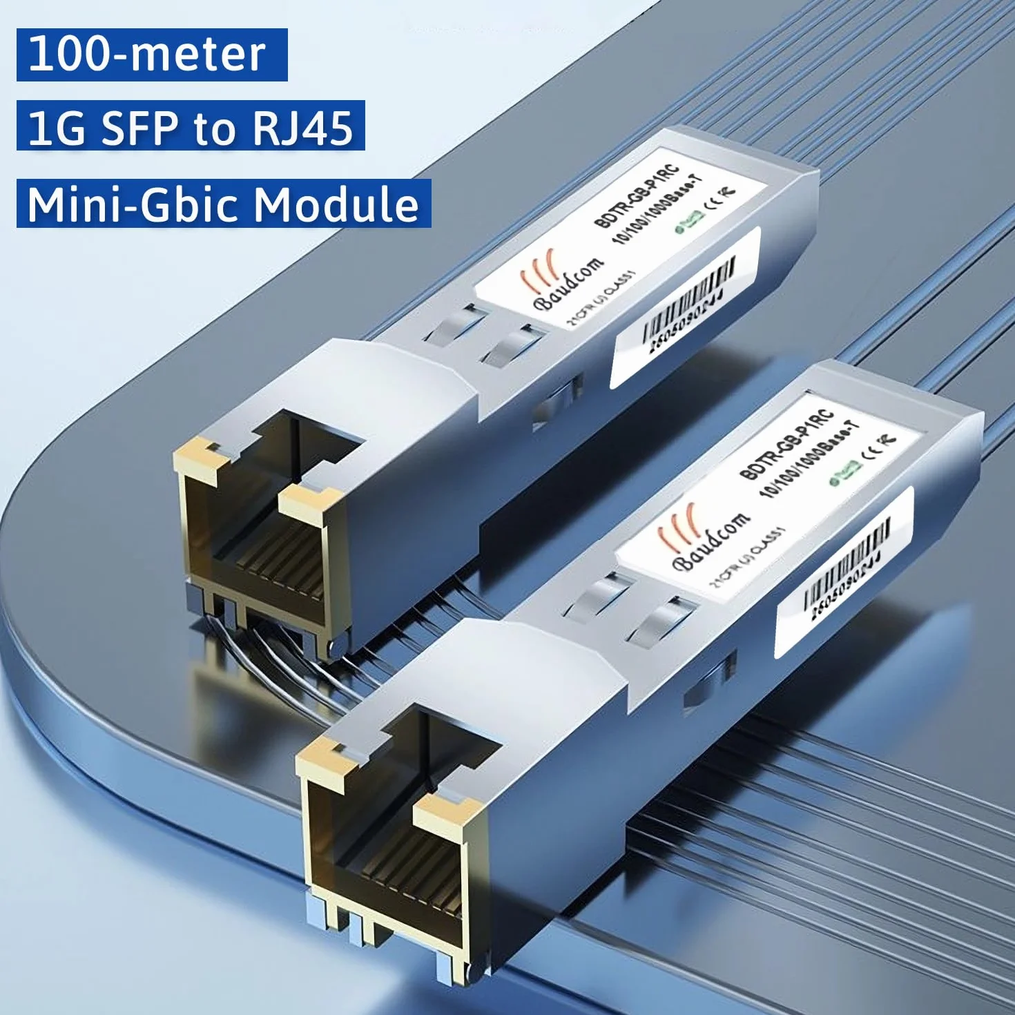 Modulo SFP 1G RJ45 Mini-Gbic 100m Ricetrasmettitore Rame 1000Base-T Compatibile Cisco GLC-T SFP-GE-T