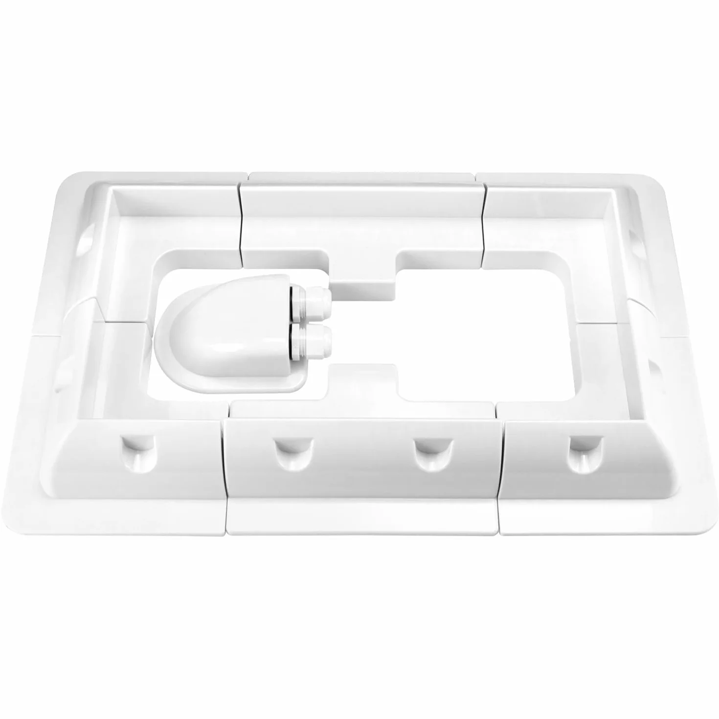 QWORK® Staffe di montaggio per pannelli solari, senza trapano, per camper, tetti, bianco, 7 Pz