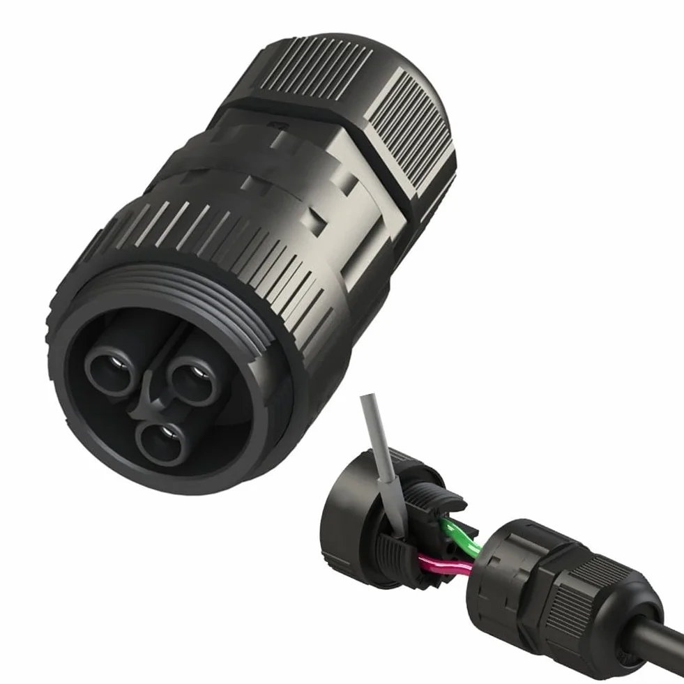 Connettore di alimentazione femmina AC 3 pin per APSystems EZ1 EZ1-M SOLAR Microinverter WiFi