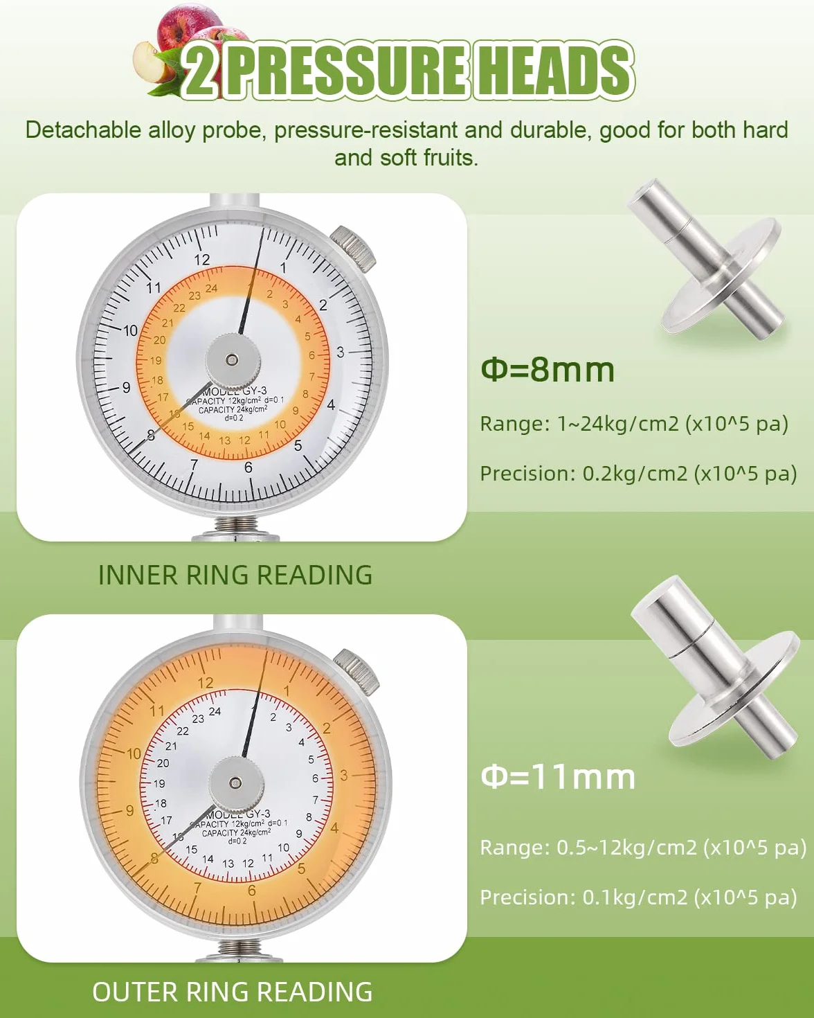 NEWTRY GY-3 Penetrometro Frutta Durezza Tester