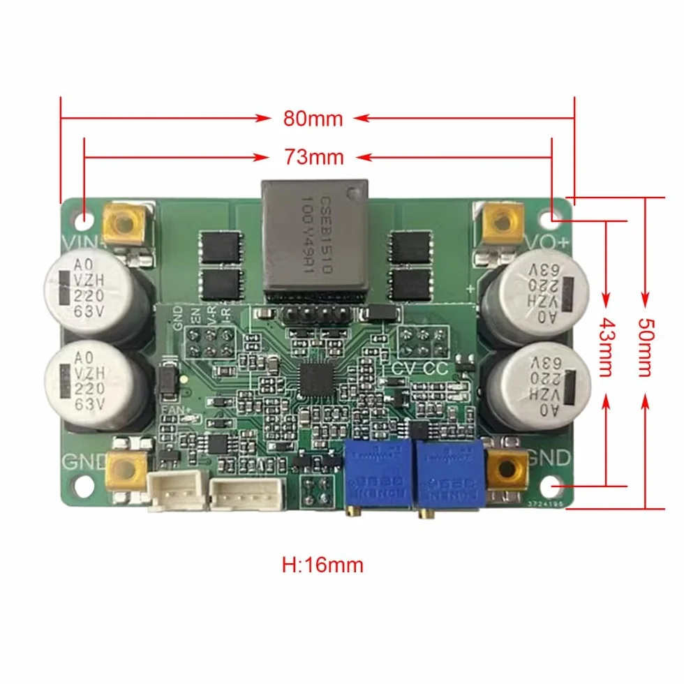 Modulo Boost,DC-DC 1100W Modulo Alimentazione Step Up Automatico Scheda di Tensione Corrente Costante