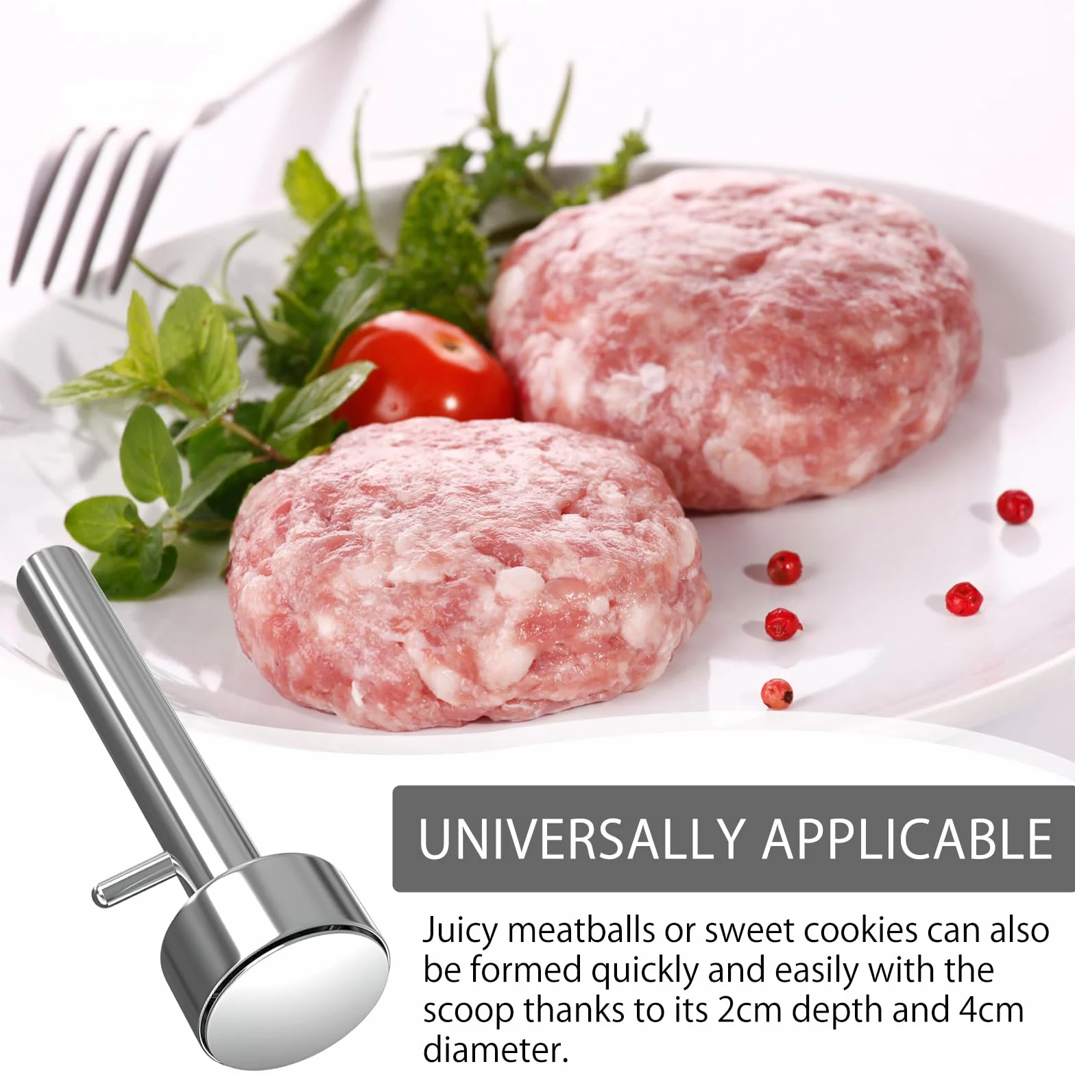 Falafel Portionierer, Pala Maker Scoop, non adesivo, Baller Tool, Former per deliziose palline di falafel e polpette di carne e utensili da cucina