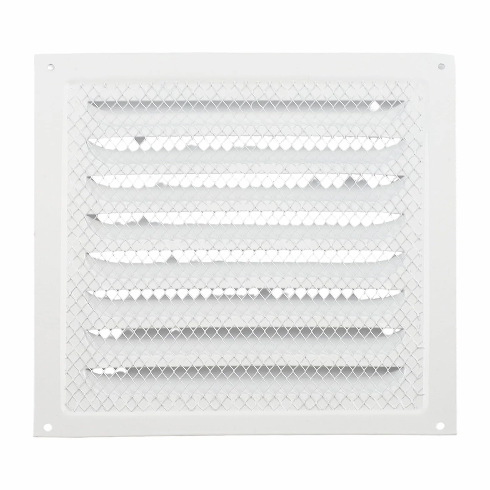 Elegante griglia di ventilazione per un migliore flusso d'aria, 20 x 20 cm, con zanzariera per soffitto e parete laterale, 2 pezzi, colore: bianco