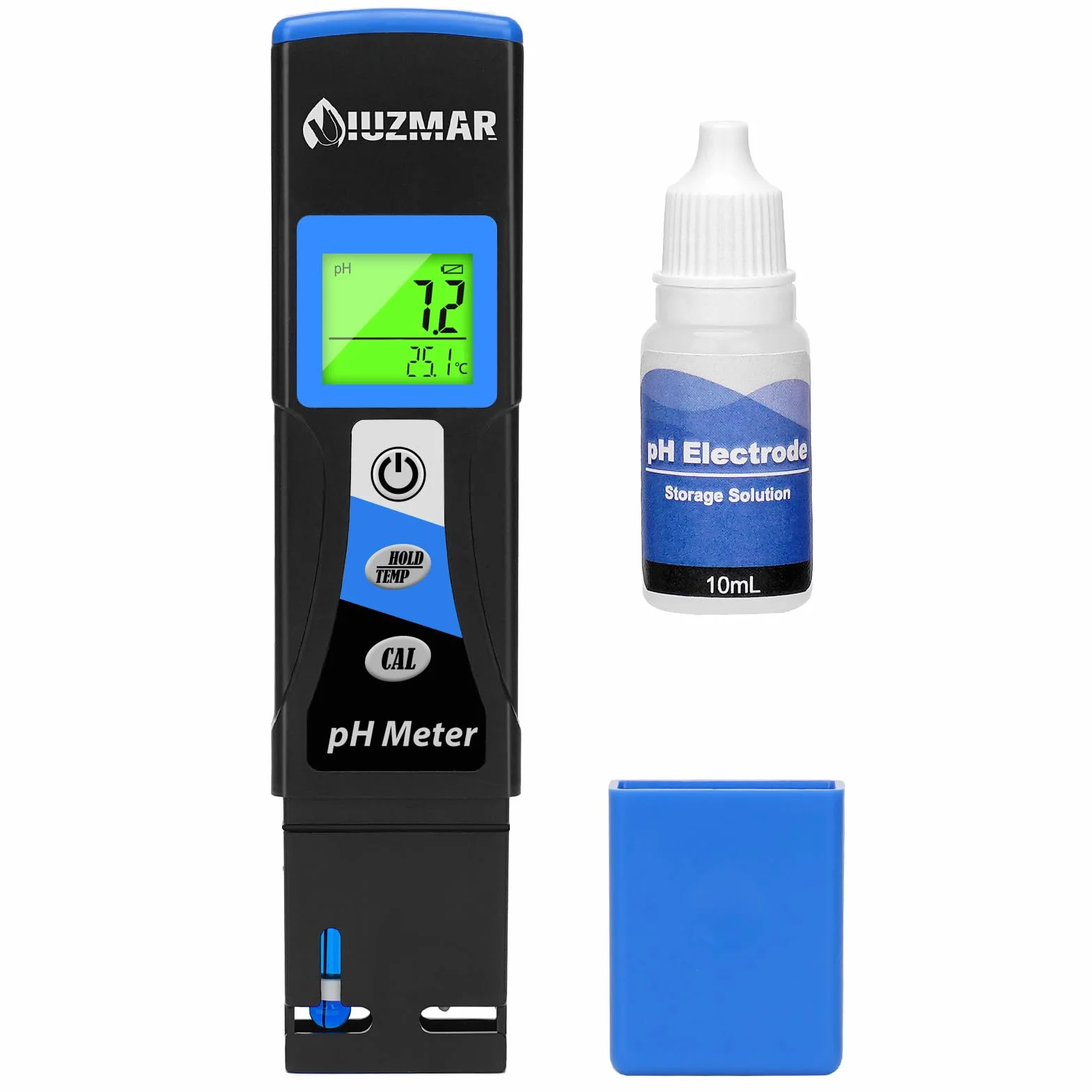 UIUZMAR Misuratore pH Piscina, Misura pH e Temperatura dell'acqua, pHmetro Acquario, Misuratore pH Elettronico per Jacuzzi, Acquario, Spa, Acqua Potabile, Idroponica
