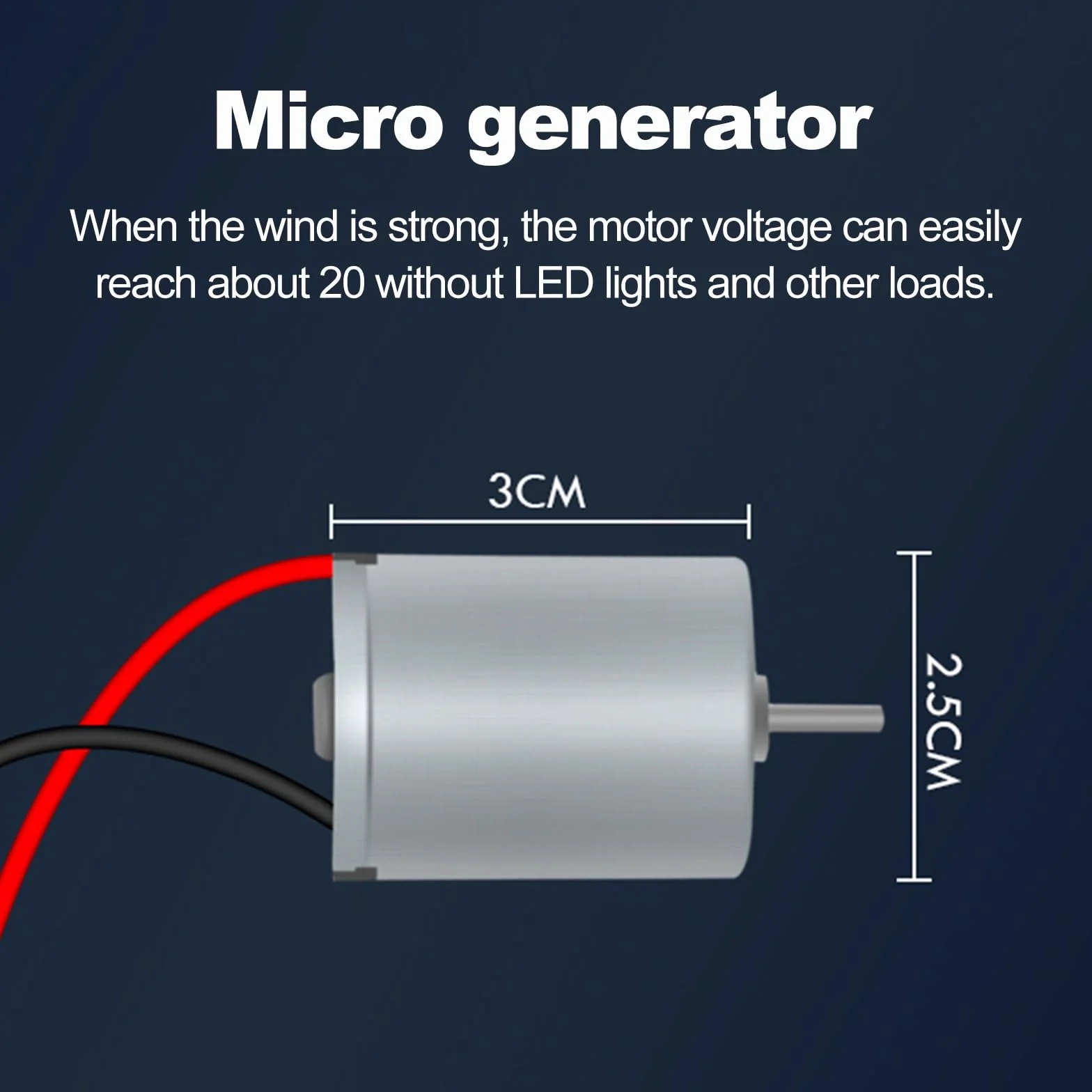 DEWIN Kit generatore eolico fai-da-te,Mini Motore a Turbina Kit Generatore Micro Eolico Verticale 0,01V-24V con pale di Supporto