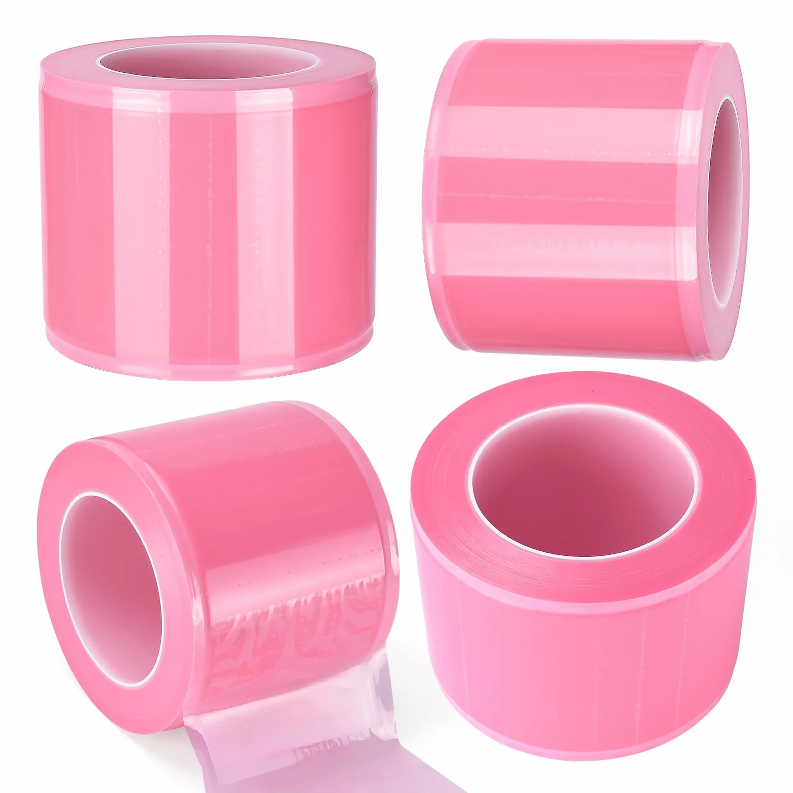 1200pcs Barrier Film Roll Disposable Tattoo Barrier Film Dental Barrier Film Perforated Adhesive Barrier Tape Sheets Tattoo Supplies (Pink)