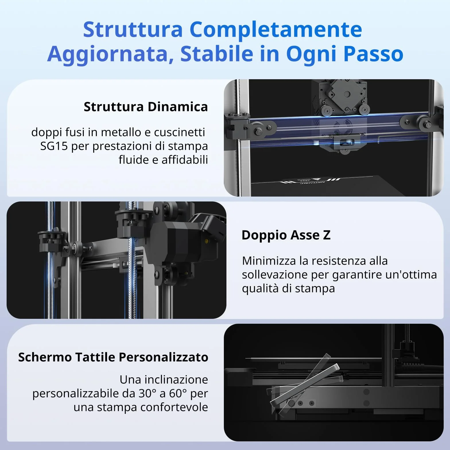 ANYCUBIC Kobra 3 Stampante 3D Intelligente per la Stampa Multicolore (da 4 a 8 Colori), Stampante 3D FDM ad Alta Velocità di 600 mm/s,Grande Volume di Stampa 250 * 250 * 260mm