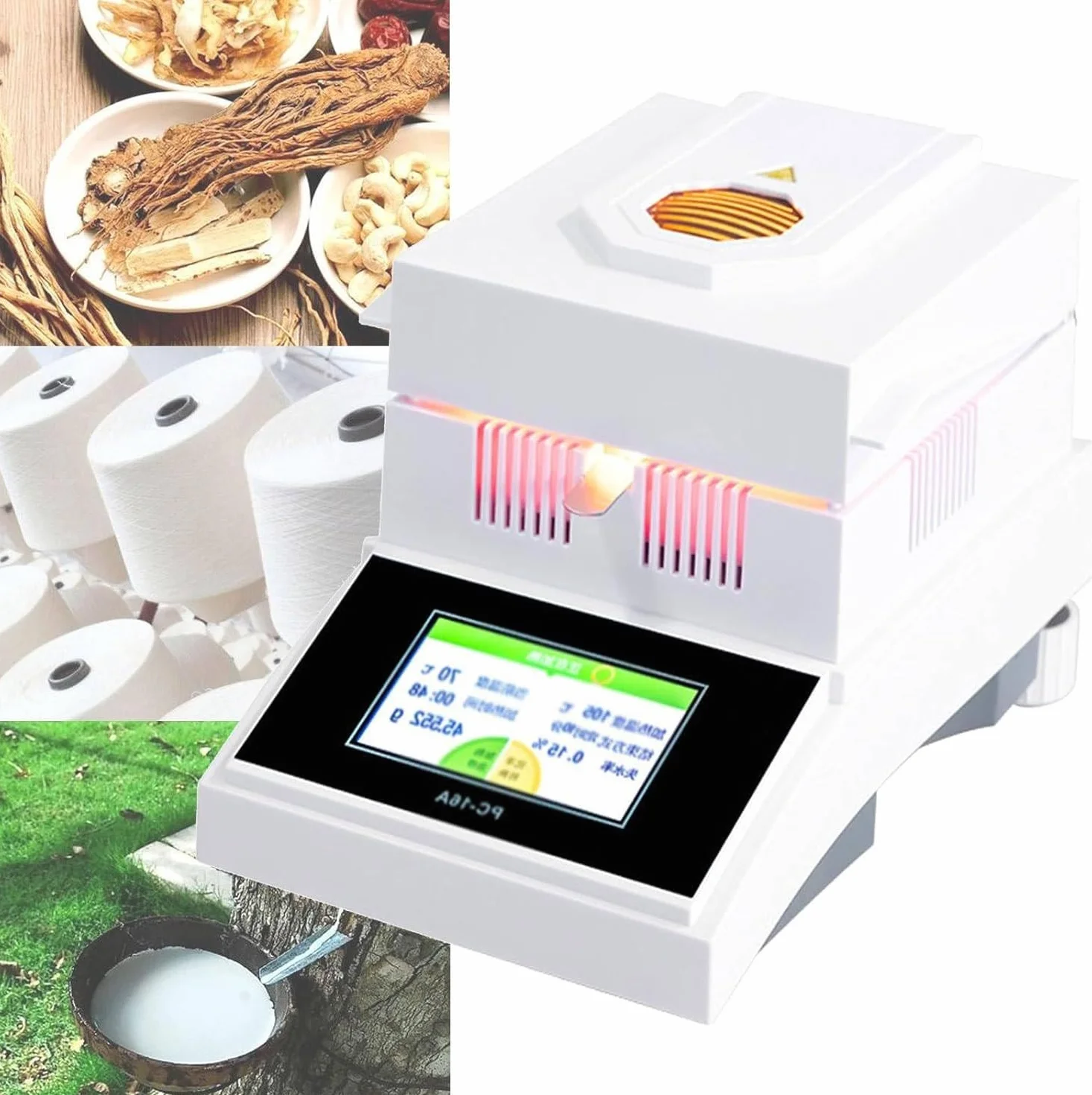 Bilancia Di Umidità Alogena Analizzatore Umidità Laboratorio 100g/1mg Touch Screen Display Colorato