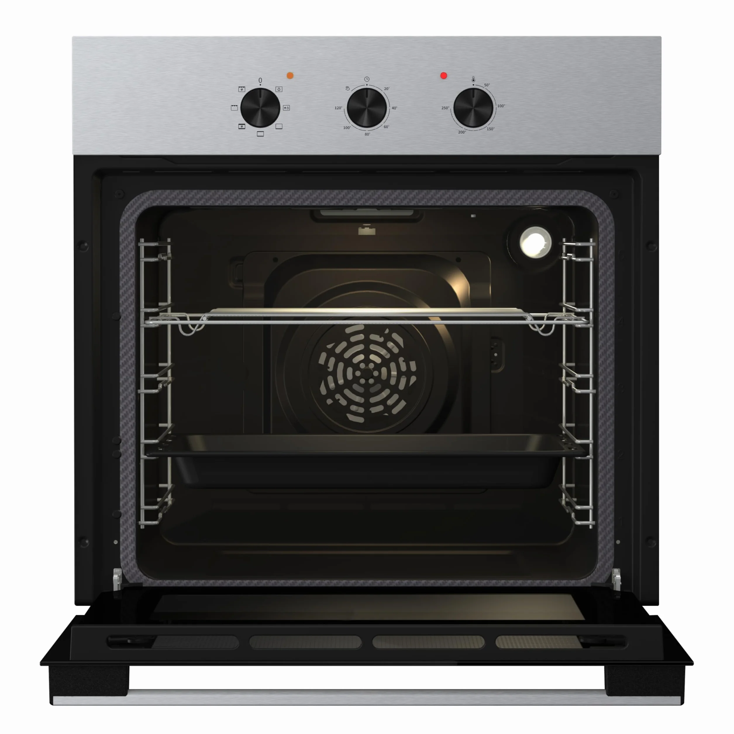 Hisense Forno Multifunzione 73 litri 60 cm Classe A Nero/Inox Guide telescopiche 7 funzioni 3 vetri