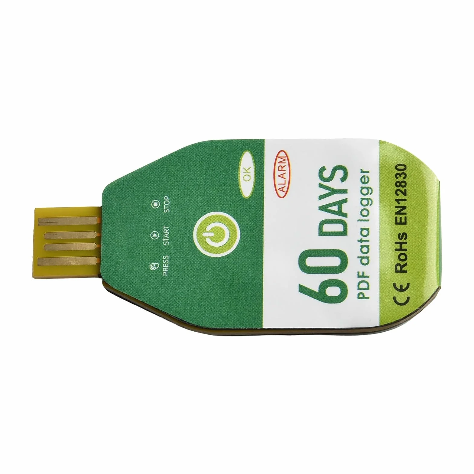 Registratore dati temperatura USB IP67 termometro impermeabile con rapporto PDF monitor trasporto refrigerato laboratorio 60 giorni