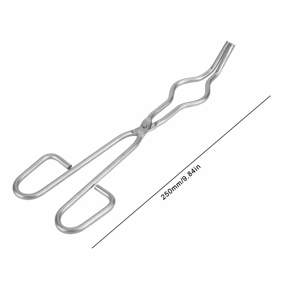 Pinze Per Crogiolo in Acciaio Inossidabile, Pinze Per Crogiolo, Pinze Per Becher, Pinze Per Becher Per Scenari Industriali di Laboratorio(250mm)