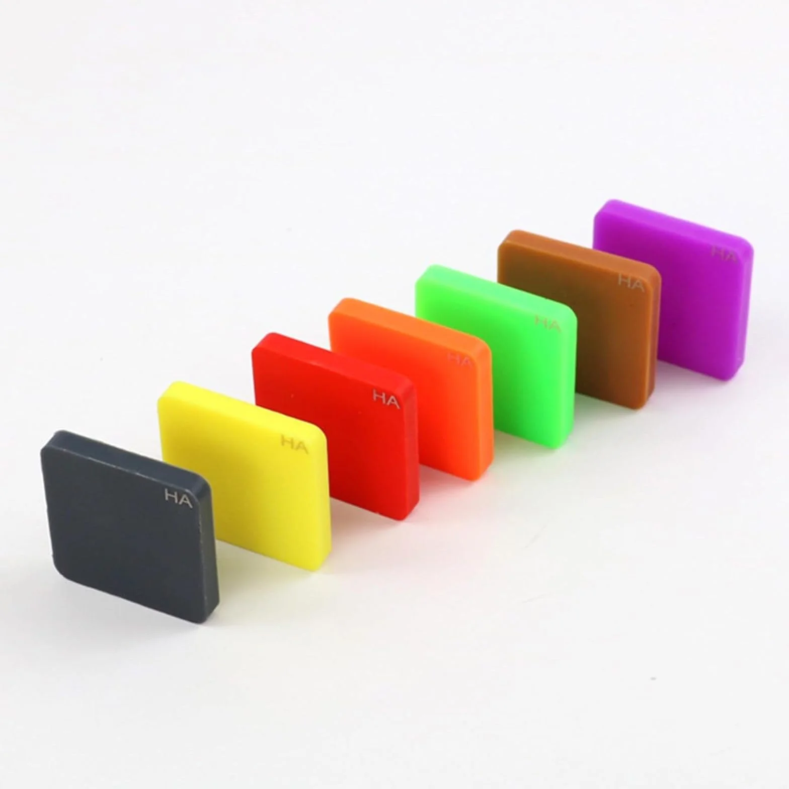 Blocchetto per Test di Durezza Shore Tipo A, Kit 7 Blocchetti 50x50x8 mm
