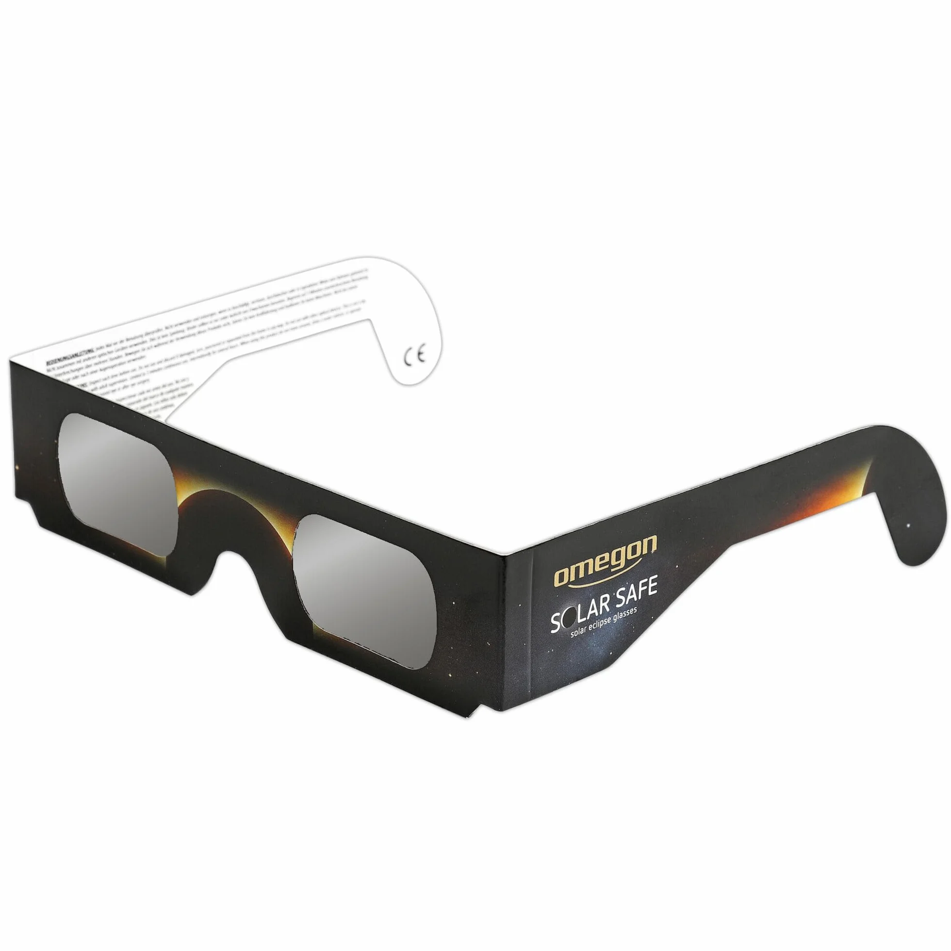 Occhiali per eclissi Omegon Solar Safe | Osservazione Sicura | Conformi ISO 12312-2 | Lenti in Polimero Antigraffio | Made in USA | Per l'Eclissi Solare 2026