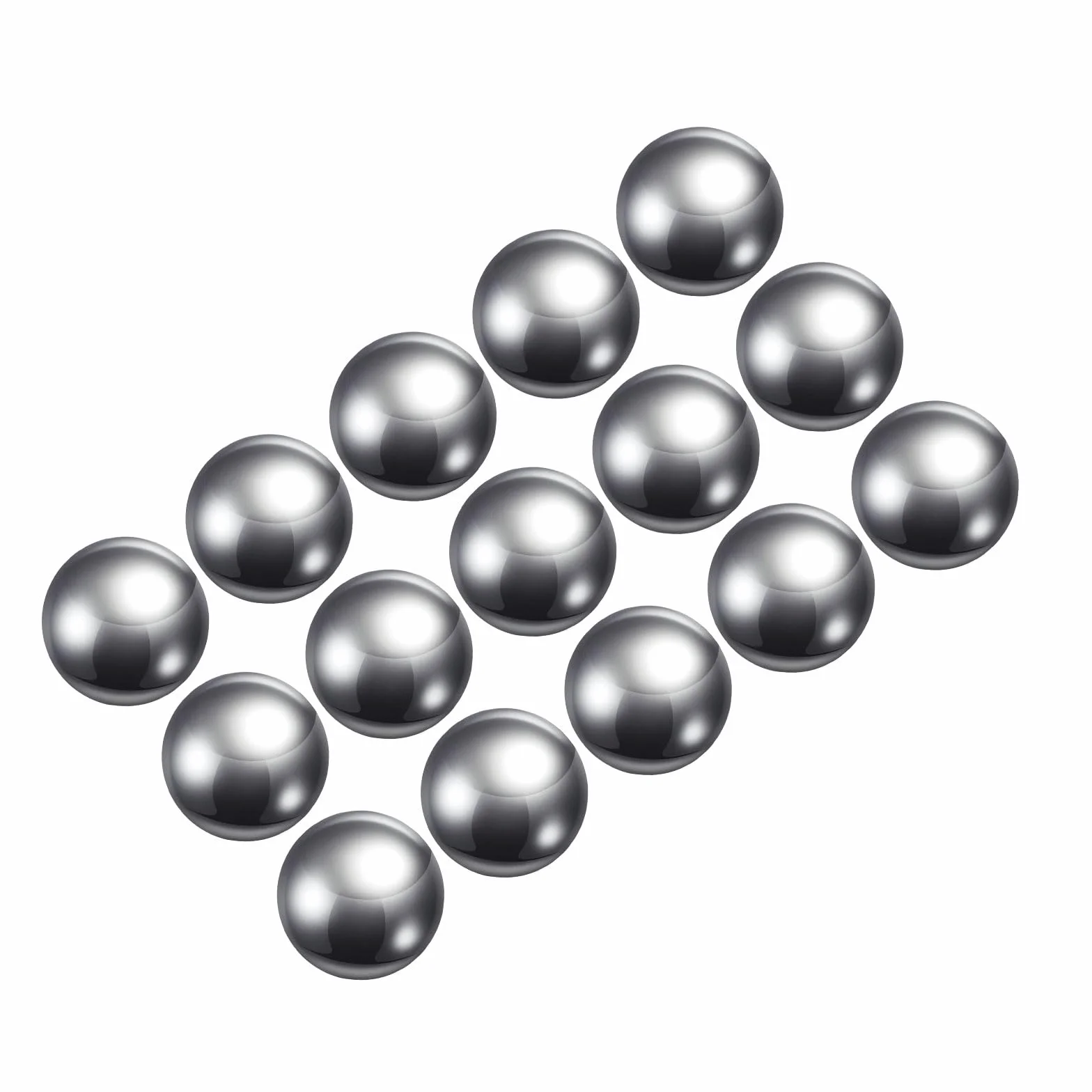 15pz Precisione Sfere - Sfere Acciaio [17mm] 201 Acciaio Inossidabile per Cuscinetti Utilizzare Sfere Metalliche Palline Bici, Solido