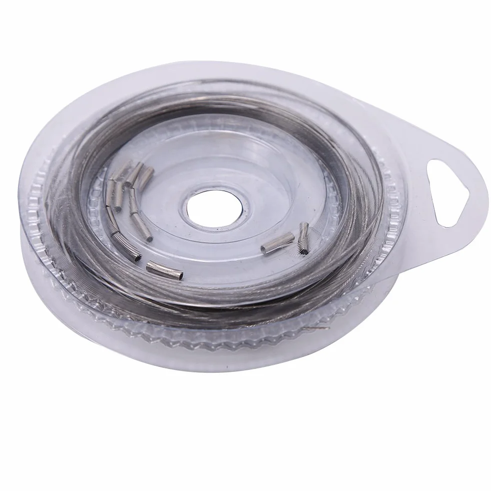Lenze da Pesca in Acciaio 10M 7 Fili Intrecciati 30 lbs Rivestito Plastica