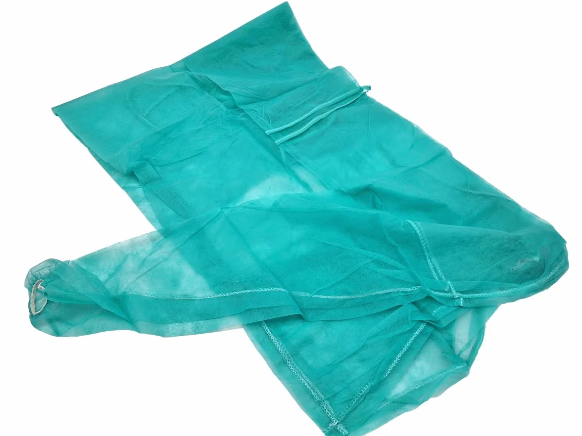 Tiga-Med Camici monouso in tessuto non tessuto 120x140 cm 100 pezzi 30 g/m² verde
