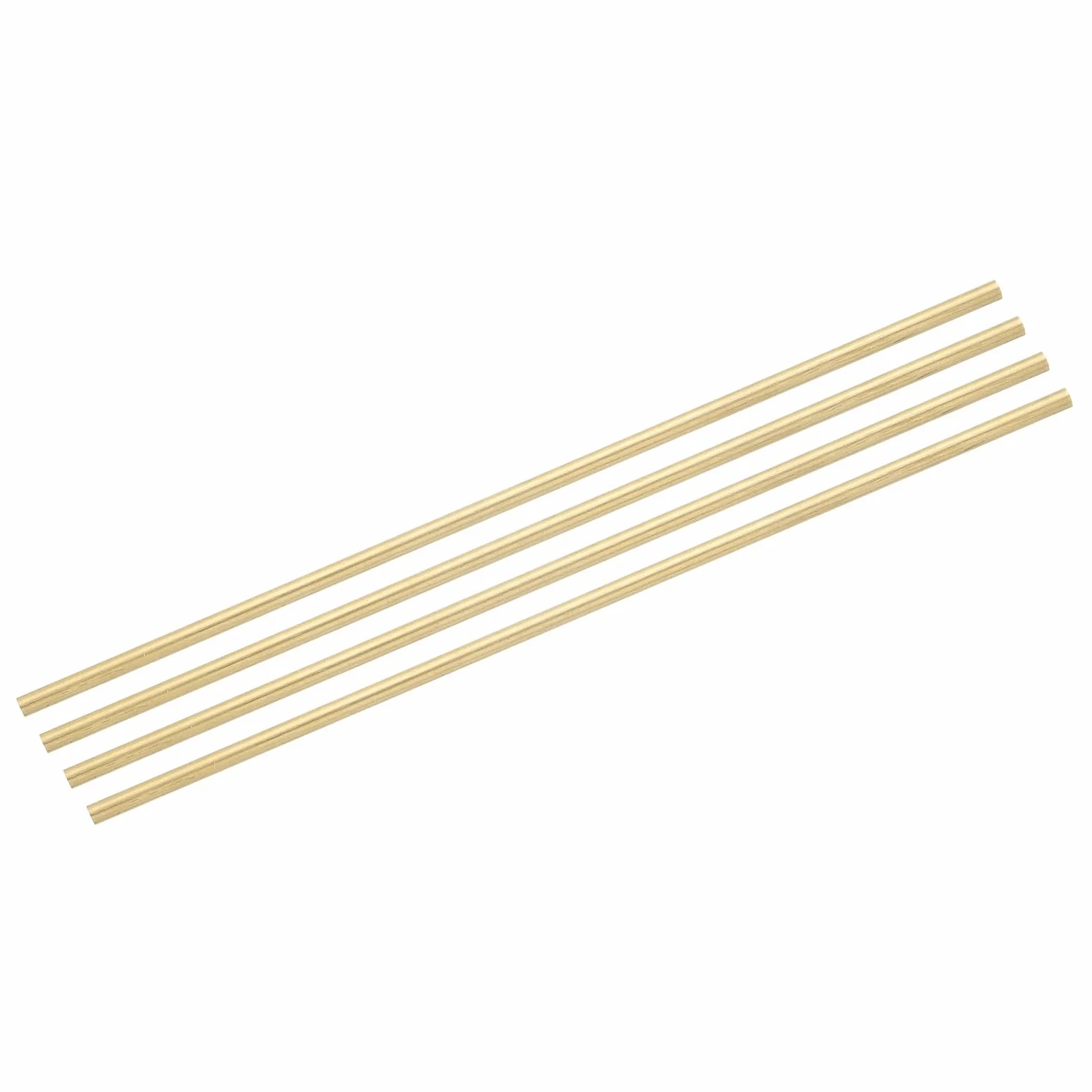 QUARKZMAN 4pz Aste in Ottone (5mm)3/16" x (224mm)9" Tonda Asta Rotonda Filo Rame Morbido per Tornio Barra per Manici Coltelli Pin Fai da Te Modellismo Aereo