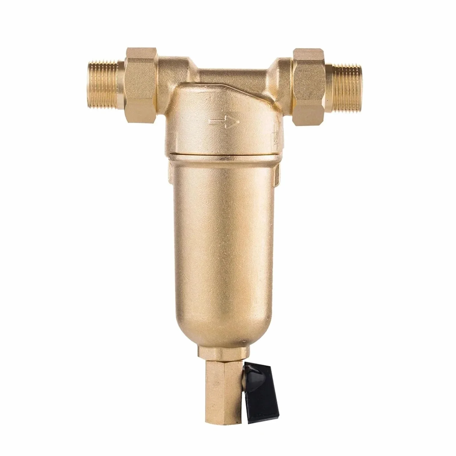 Prefiltro acqua calda in ottone completo con manometro rete acciaio inossidabile 25M