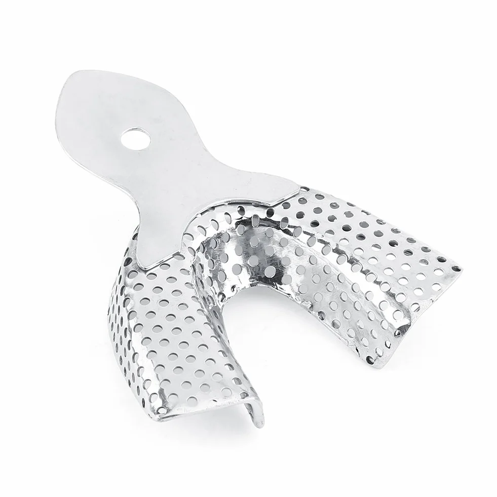 Vassoi Dentali per Impronte in Acciaio Set Morso Dentale Arco Completo Superiore e Inferiore Stampi Denti Inossidabile