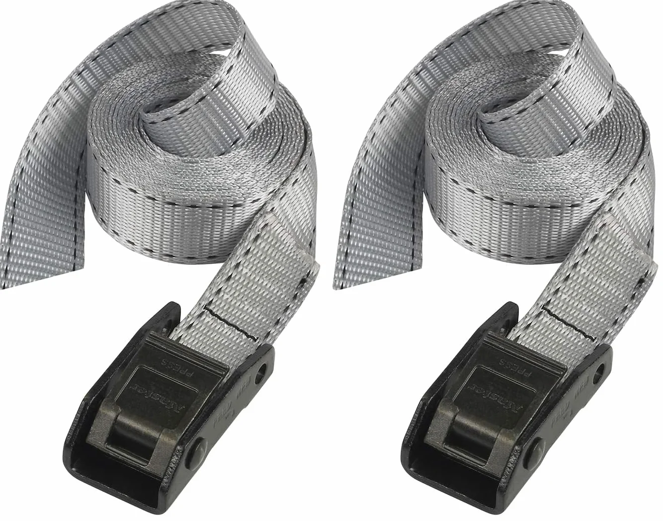 Master Lock 3112EURDAT Cinghia di fissaggio, Grigio, 5 m x 25 mm (Confezione da 2)