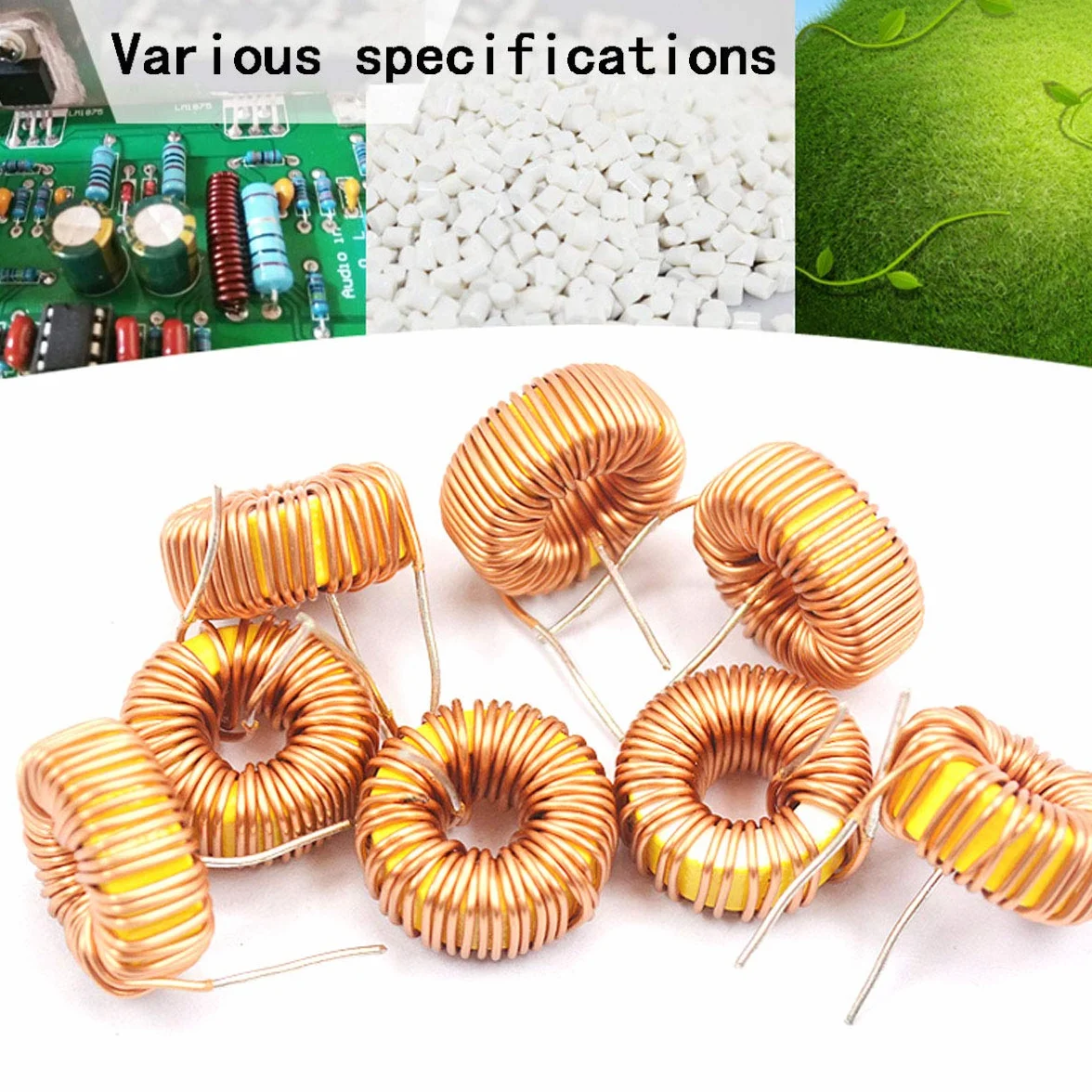 MHUI Verticale Toroide Magnetico Induttore Monolayer Filo Vento Ferita 1 Mh 2 Mh 5 Mh 10 Mh 30 Mh Bobina Induttanza (5 Pz), 1MH 15A