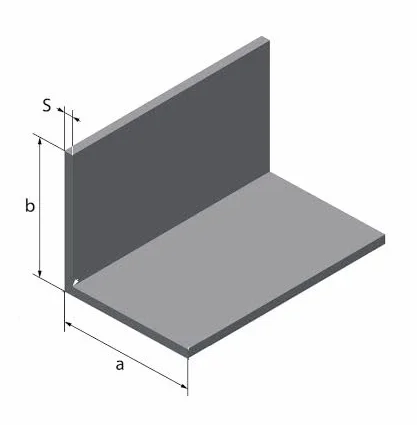 Angolo in acciaio zincato 60 x 80 x 2 mm 500 mm S235JR profilo a L
