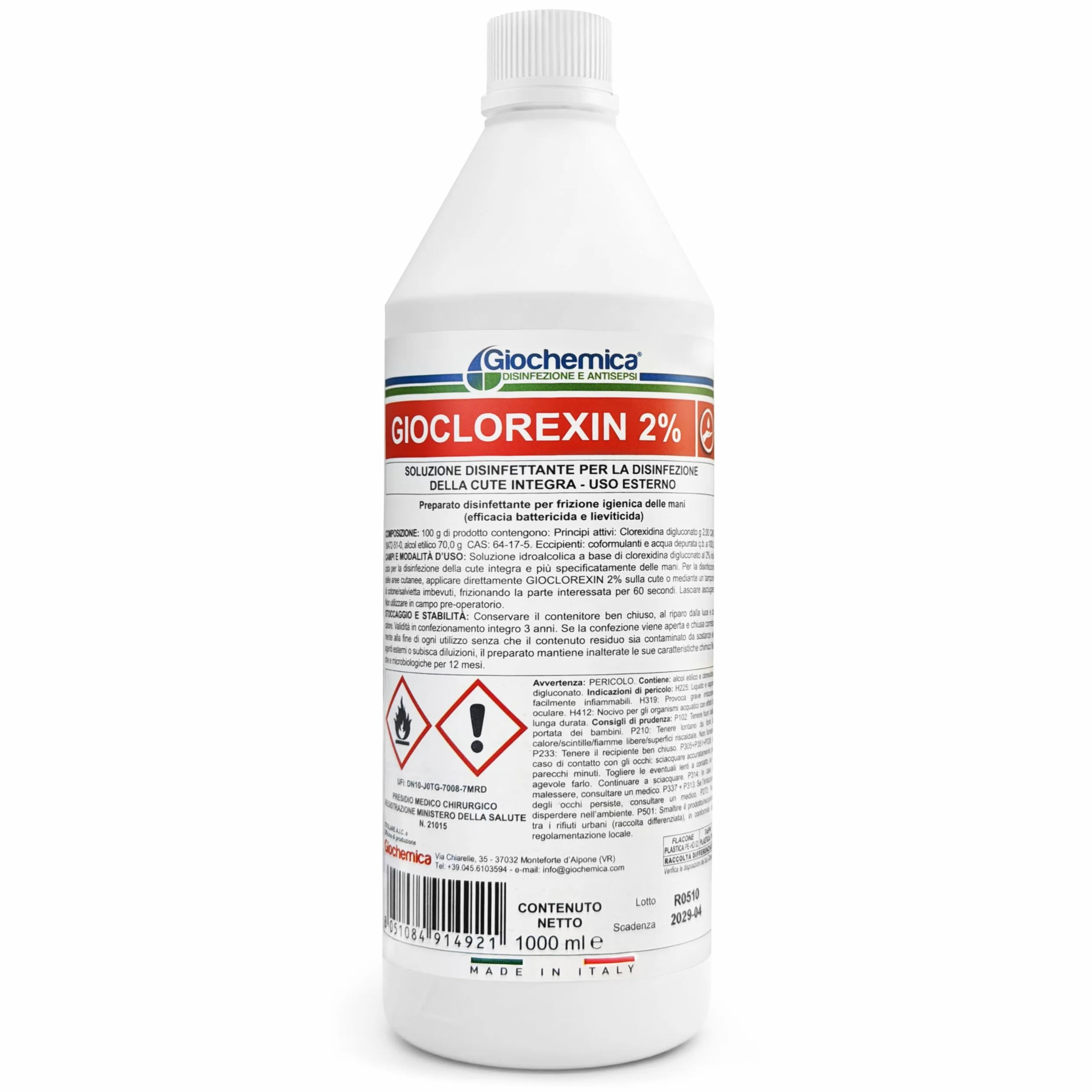 GIOCLOREXIN 2% Disinfettante Antisettico Clorexidina 2% 1000 ml