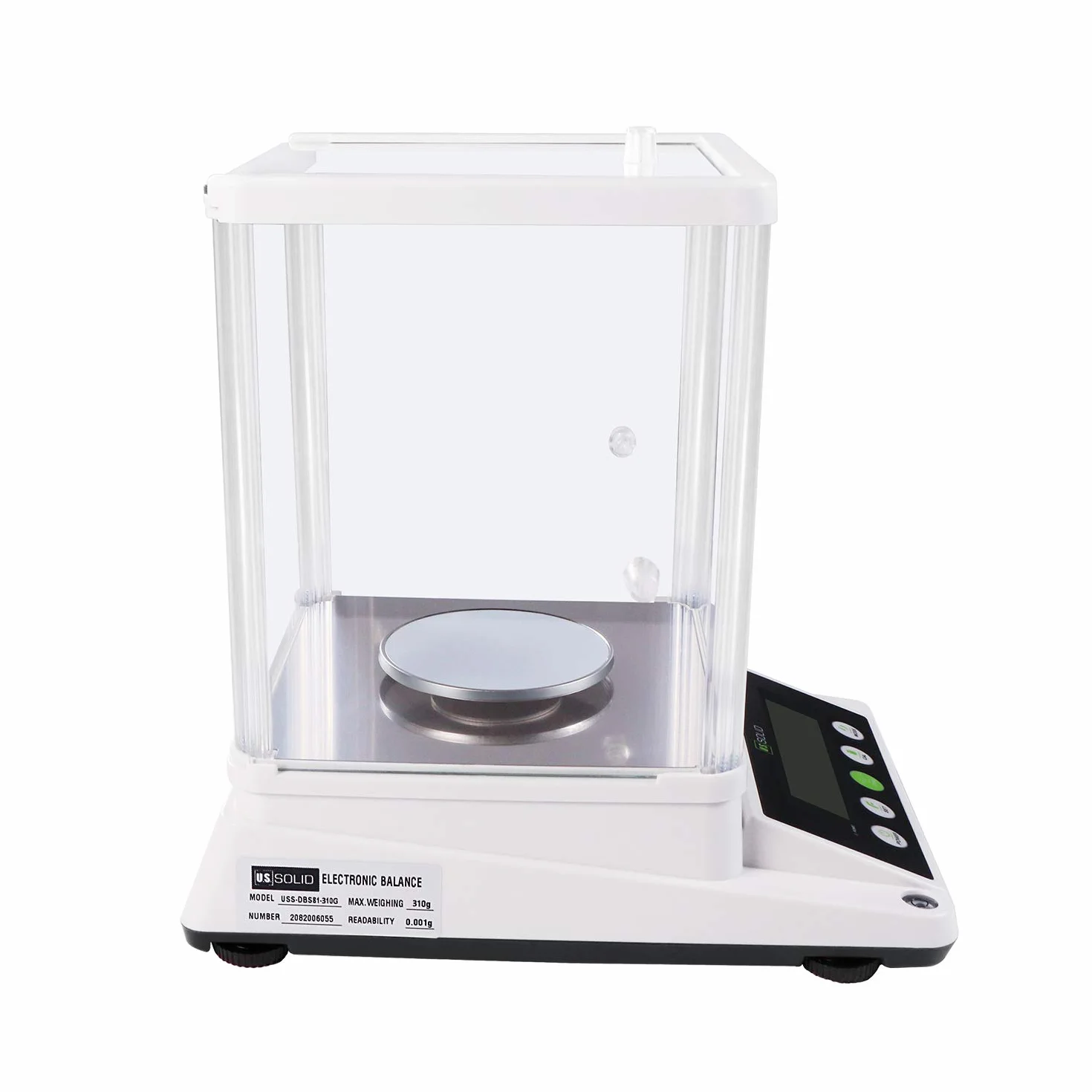 U.S. SOLID Bilancia di precisione da 0,001 g – Bilancia digitale analitica Lab – Bilancia elettronica di precisione con una precisione di 1 mg e 2 schermi LCD – 310 g/0,001 g