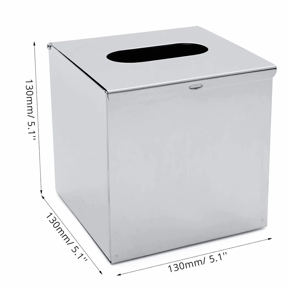 acciaio della scatola del tessuto del supporto specchio quadrato portatovaglioli kleenex bagno organizzatore supporto