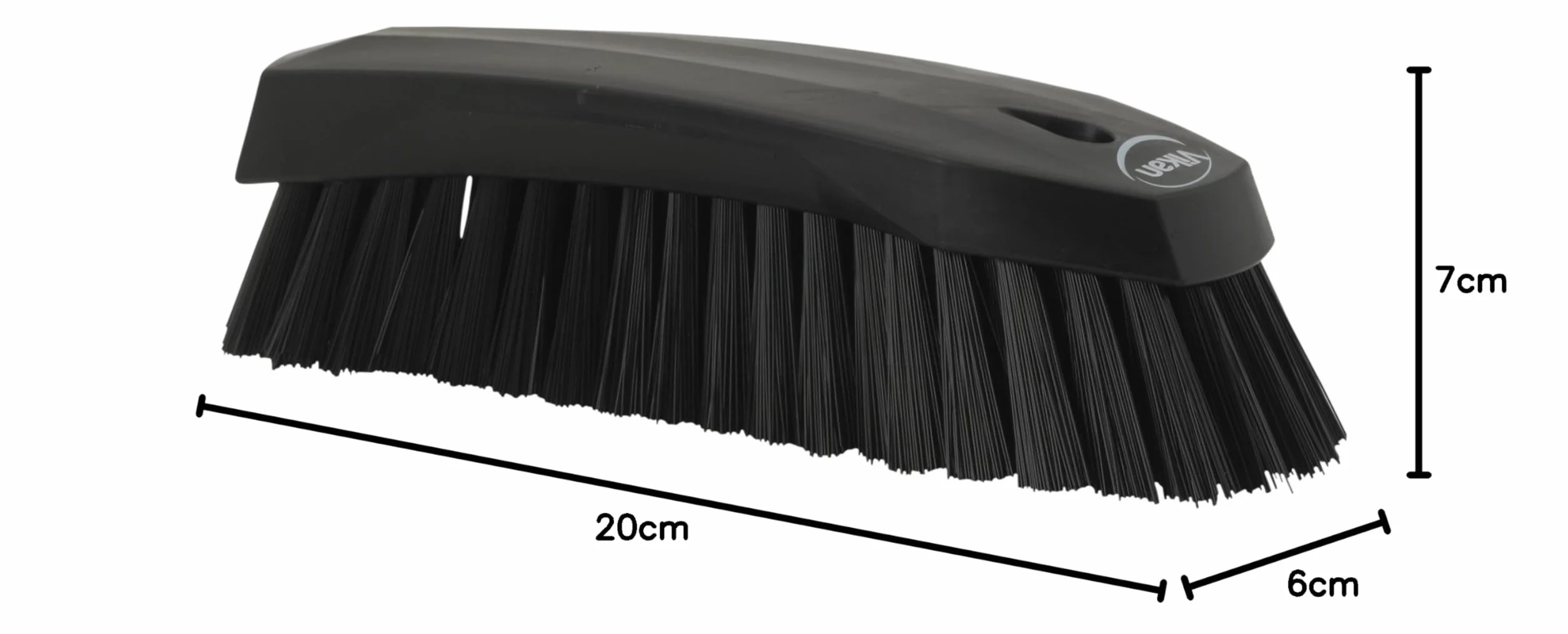 Vikan - Spazzola da lavoro igienica - Fibre dure - Nero