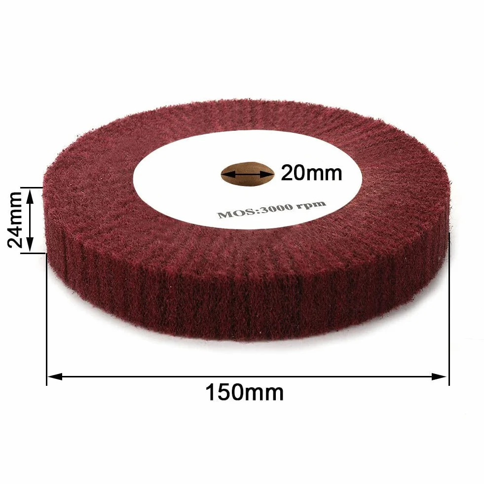 Ruota lamellare non tessuta in fibra di nylon grana 320