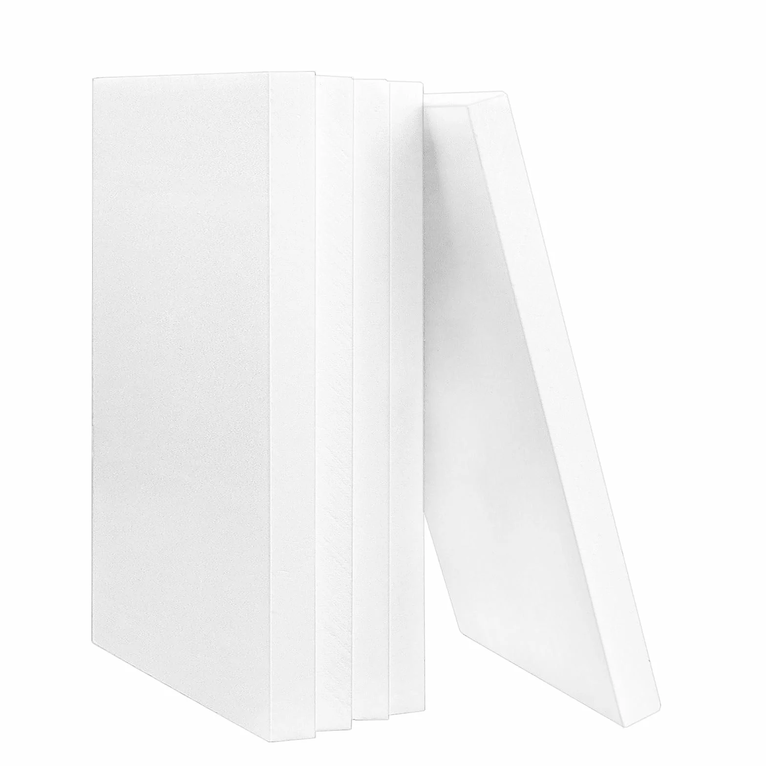 Pannelli in polistirene 30x20x2 cm, fogli di schiuma ad alta densità per artigianato e modelli fai-da-te, bianco