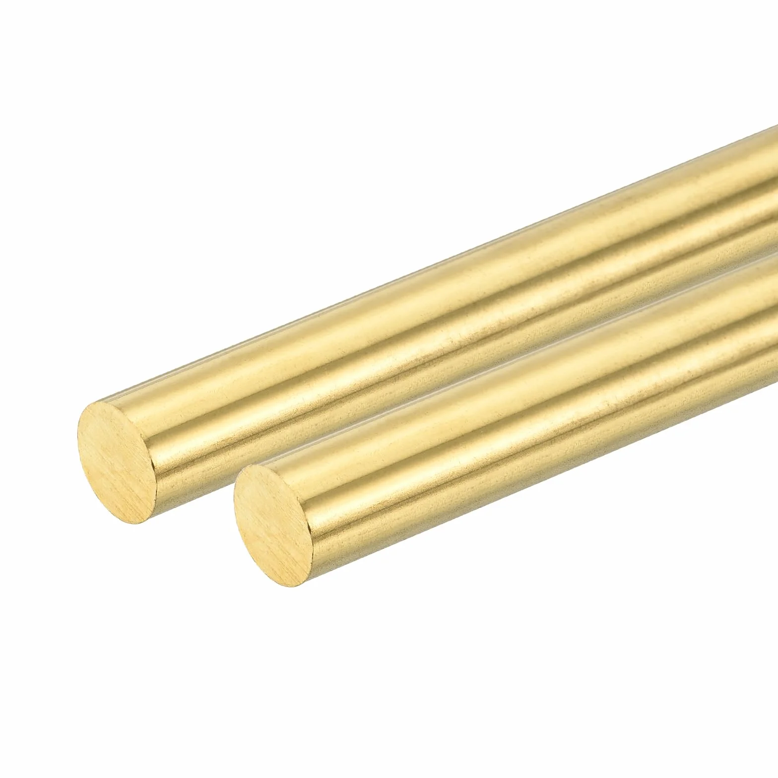 sourcing map 2 aste rotonde in ottone massiccio da 19/32" di diametro, 153 mm di lunghezza, H62, barra rotonda in ottone per fai da te, artigianato e costruzione industriale
