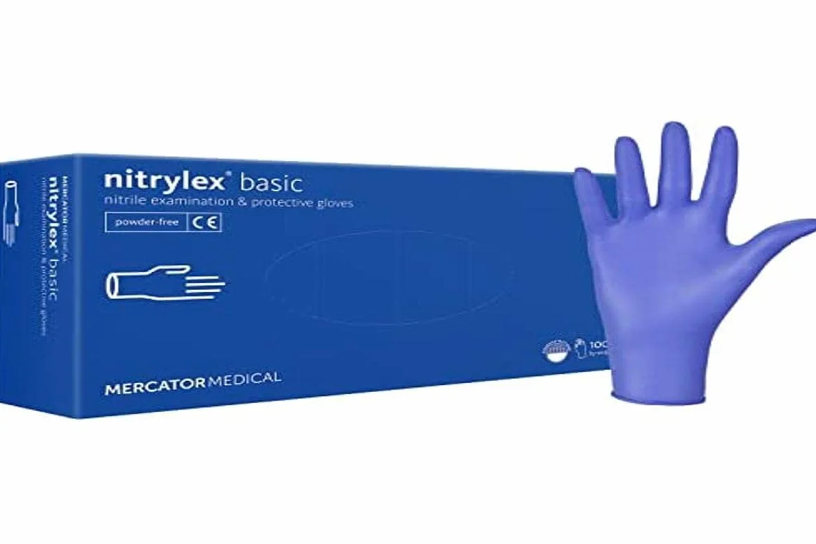 MERCATOR MEDICAL NITRYLEX CLASSIC Guanti in nitrile azzurri taglia L 100 pezzi monouso
