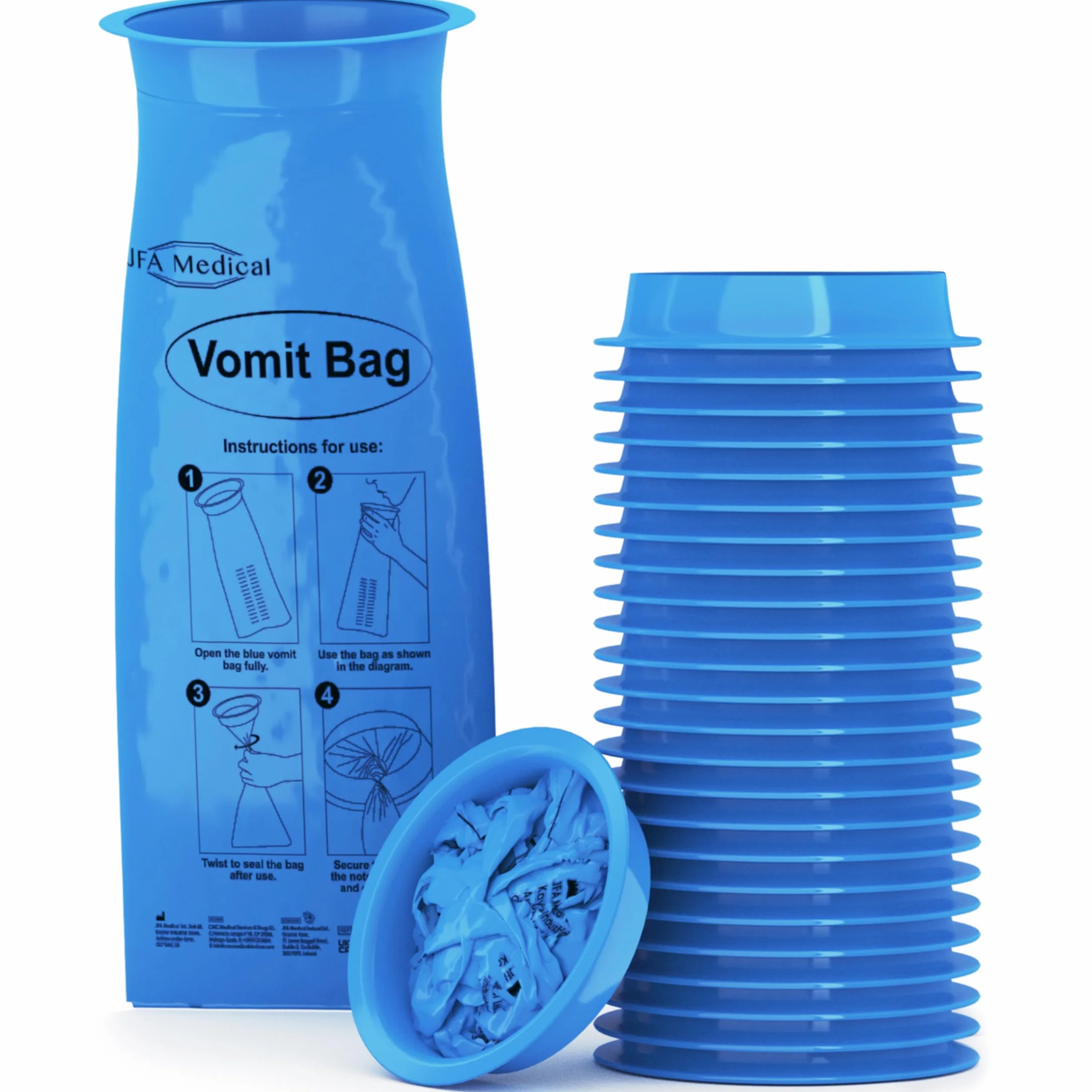 JFA Medical Sacchetti per Vomito usa e getta 1000 ml Confezione 25