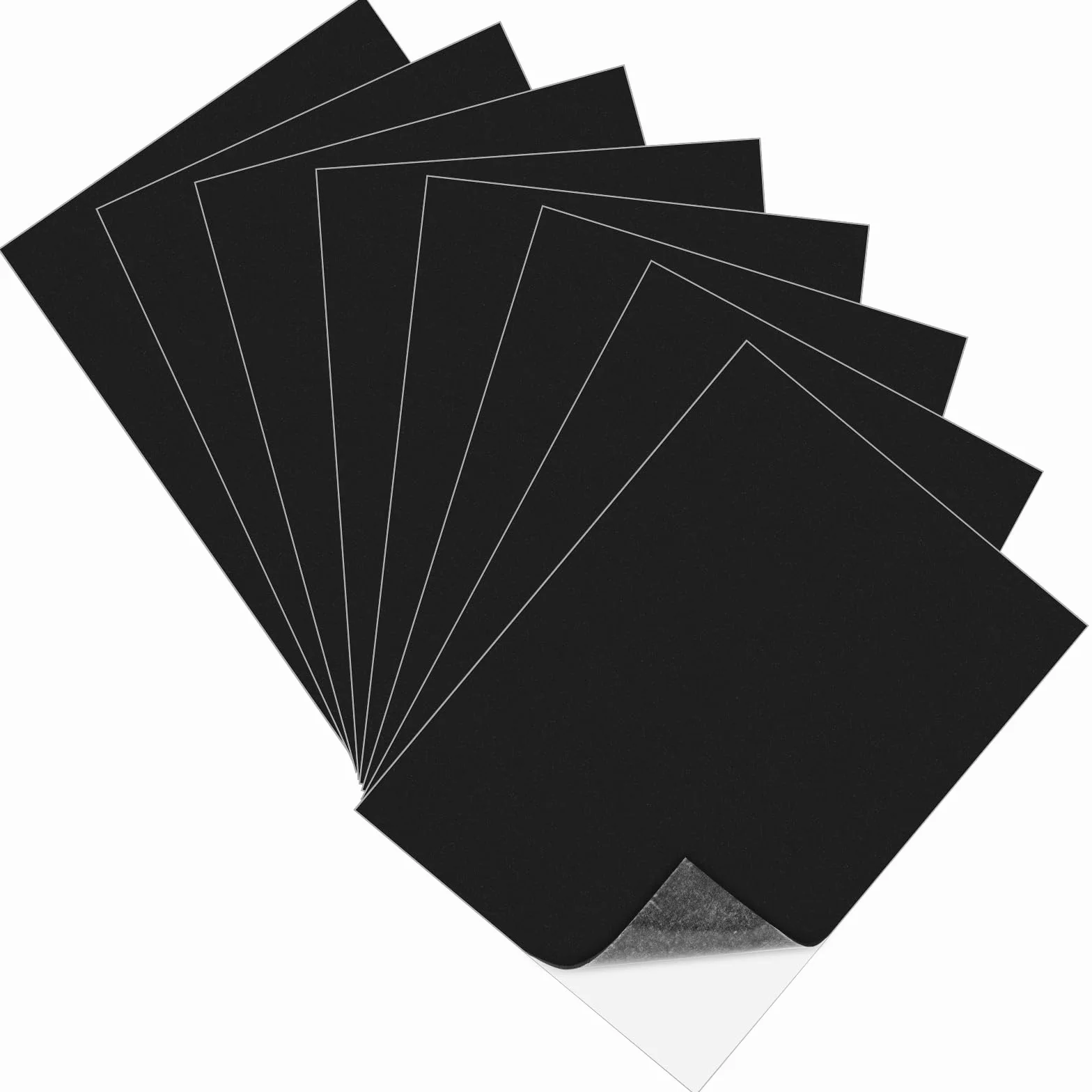MXTIMWAN 8 Pezzi Gomma EVA 3mm, Gommapiuma Adesiva Nera 210x300 mm, Fogli di Schiuma Autoadesivi per Mobili, Artigianato, Protettivi
