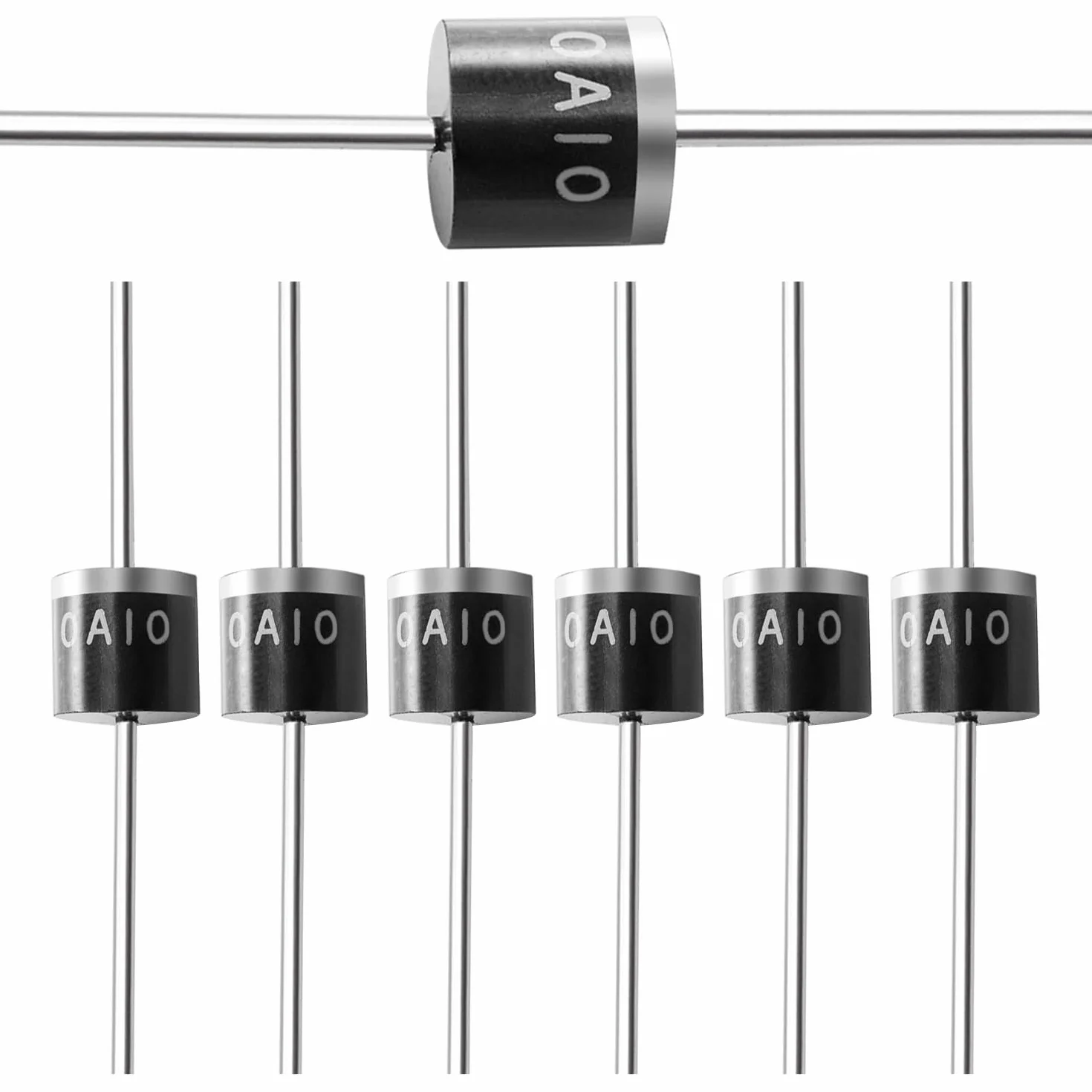(Confezione da 20 pezzi) Chanzon 10A10 Diodo raddrizzatore Diodi Schottky 10A 1000V R-6 Assiale 10 Amp 1000 Volt Diodi elettronici al silicio