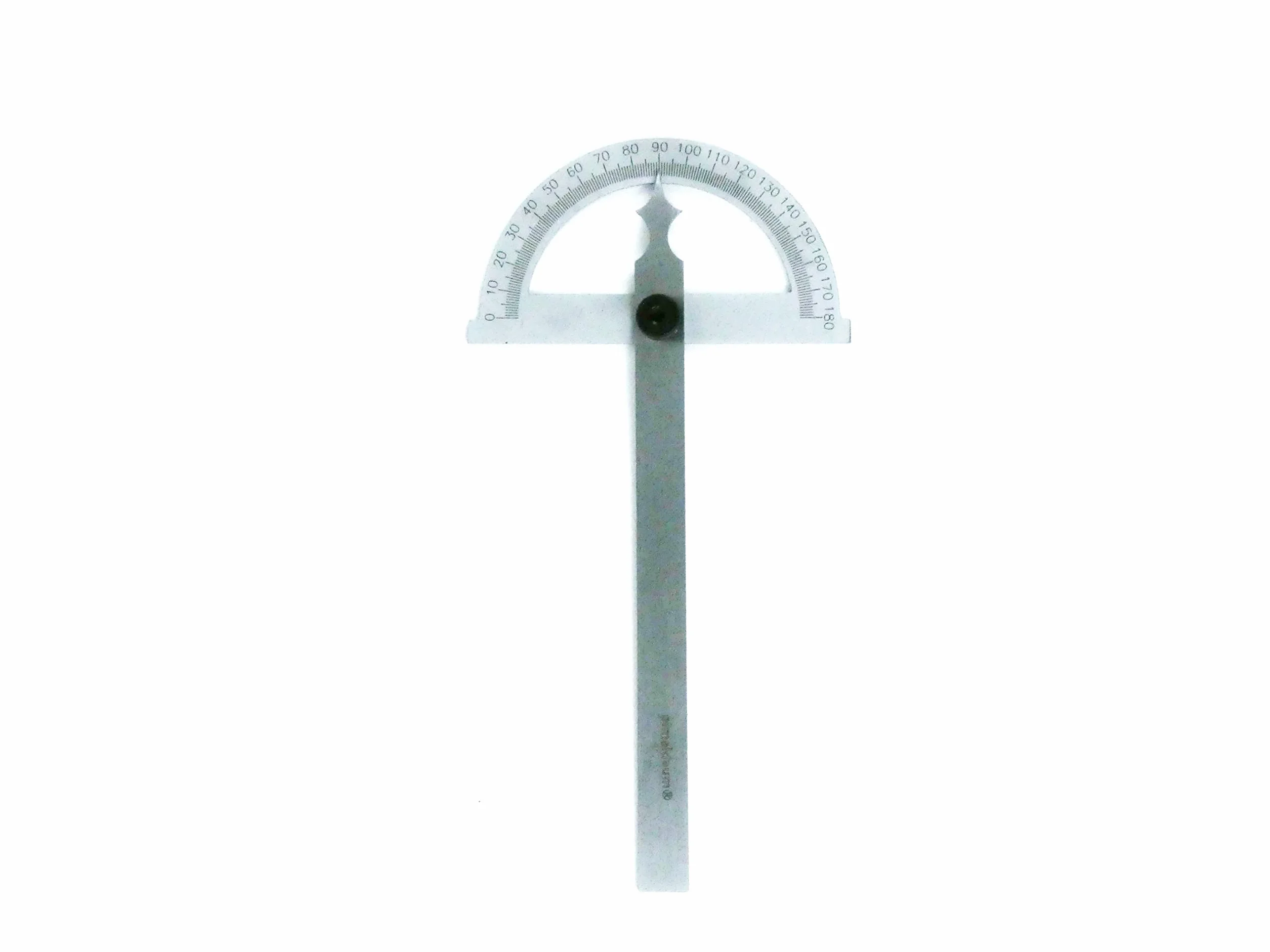 Goniometro angolare 0–180° professionale | Misuratore di angoli con righello regolabile | Strumento di precisione per misurare e tracciare angoli | 1 pezzo, varie m (80 * 120 mm)