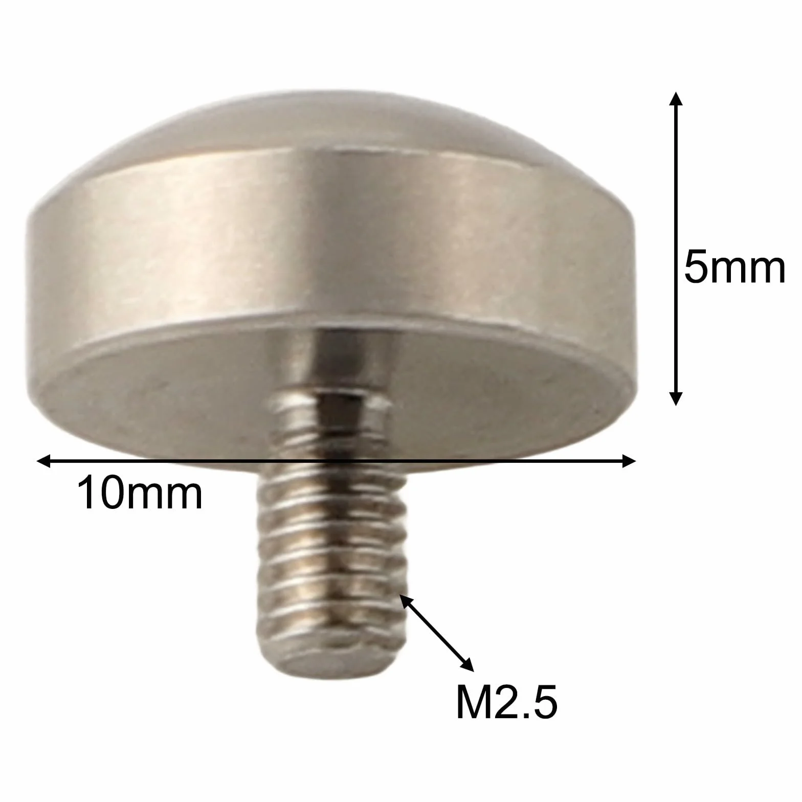 Punto sferico M2,5 diametro 10 mm lunghezza effettiva 5 mm acciaio ad alta velocità per indicatore a quadrante