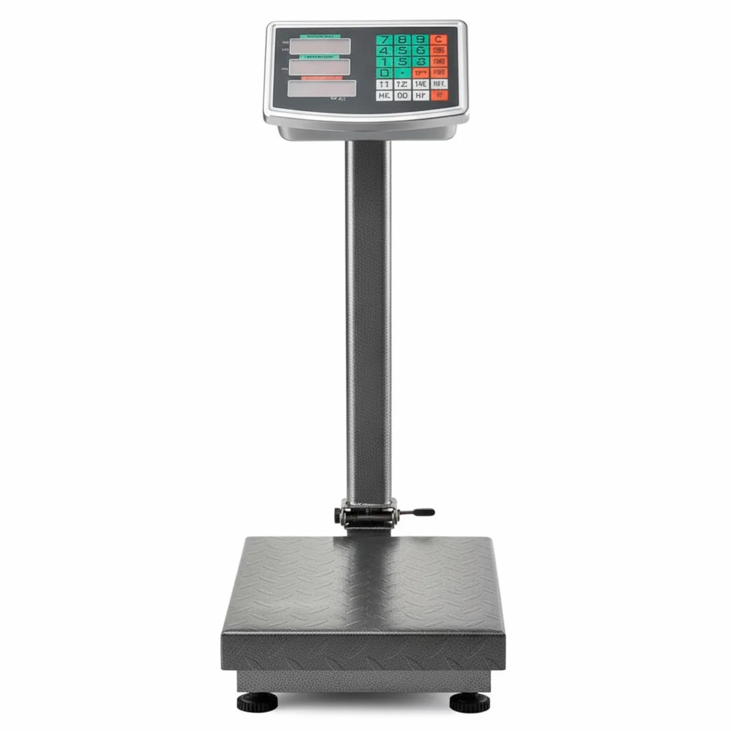 Bilancia Industriale Digitale 300 Kg Display LCD Retroilluminato Asta Pieghevole Piattaforma Acciaio
