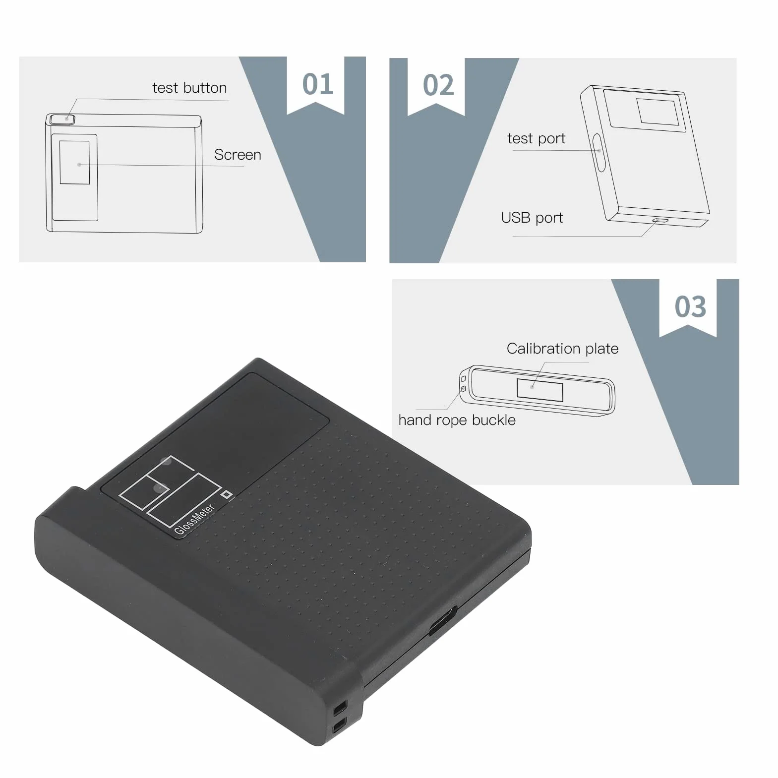 Glossmetro Autocalibrazione 20˚ 60˚ 85˚ DG60-SE Vetro Hardware Telefono Cellulare Automobile
