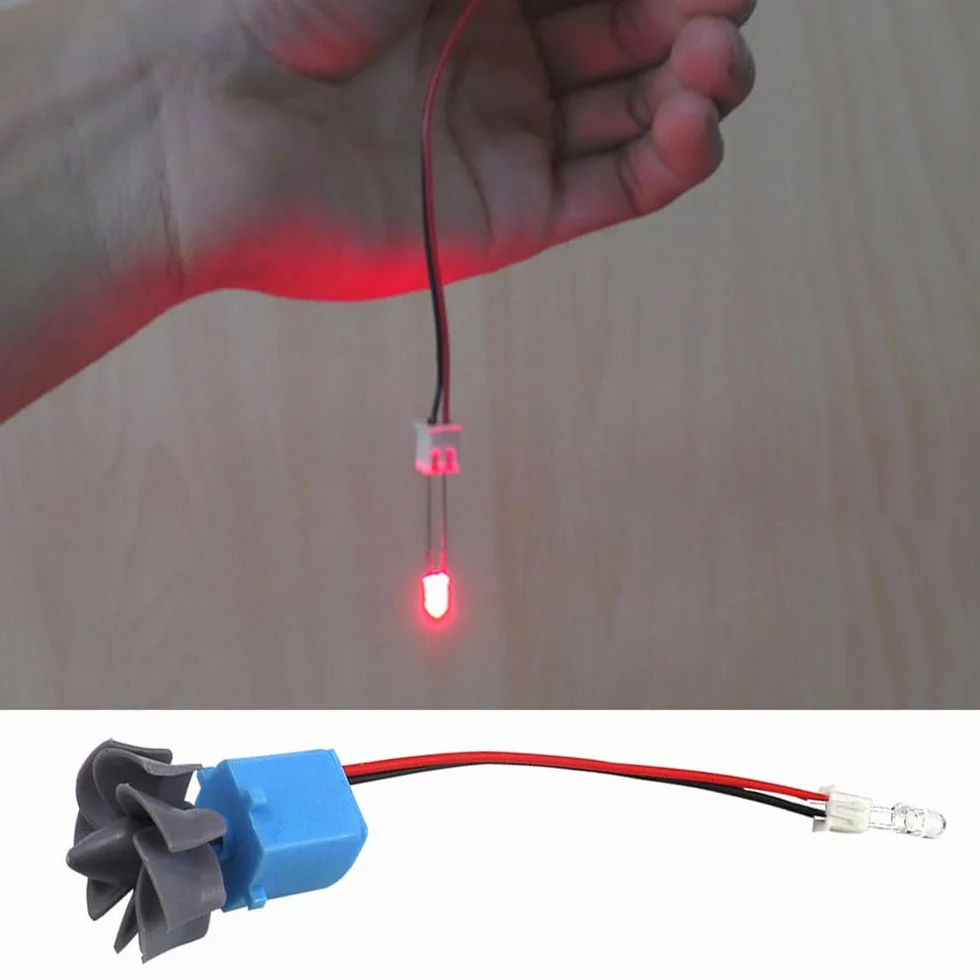 Mini Generatore Modello, Plastica Turbina Eolica Generatore Idroelettrico Micro Motore Dinamo Elettrica per Progetti Didattici di Insegnamento Scientifico Fai Da Te