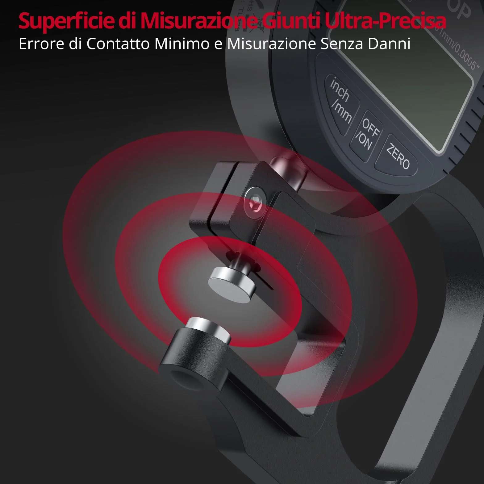 Spessimetro Digitale 0-12,7mm 0,01mm Display LCD Calibro Elettronico con Auto-Spegnimento