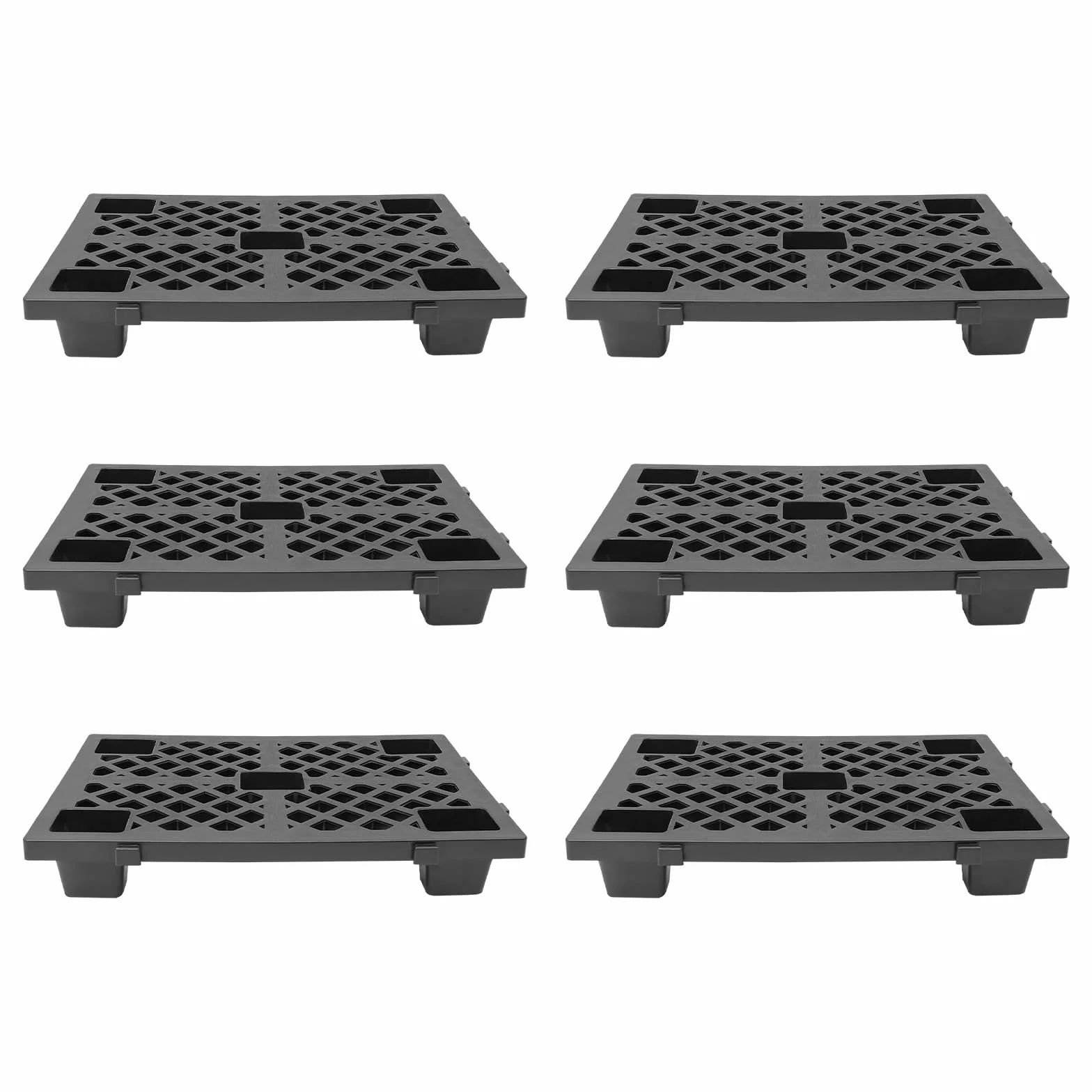 6 pallet leggero nel quartiere EuromMis, 600 x 400 x 100 mm, meccanismo di collegamento a scatto (nero)