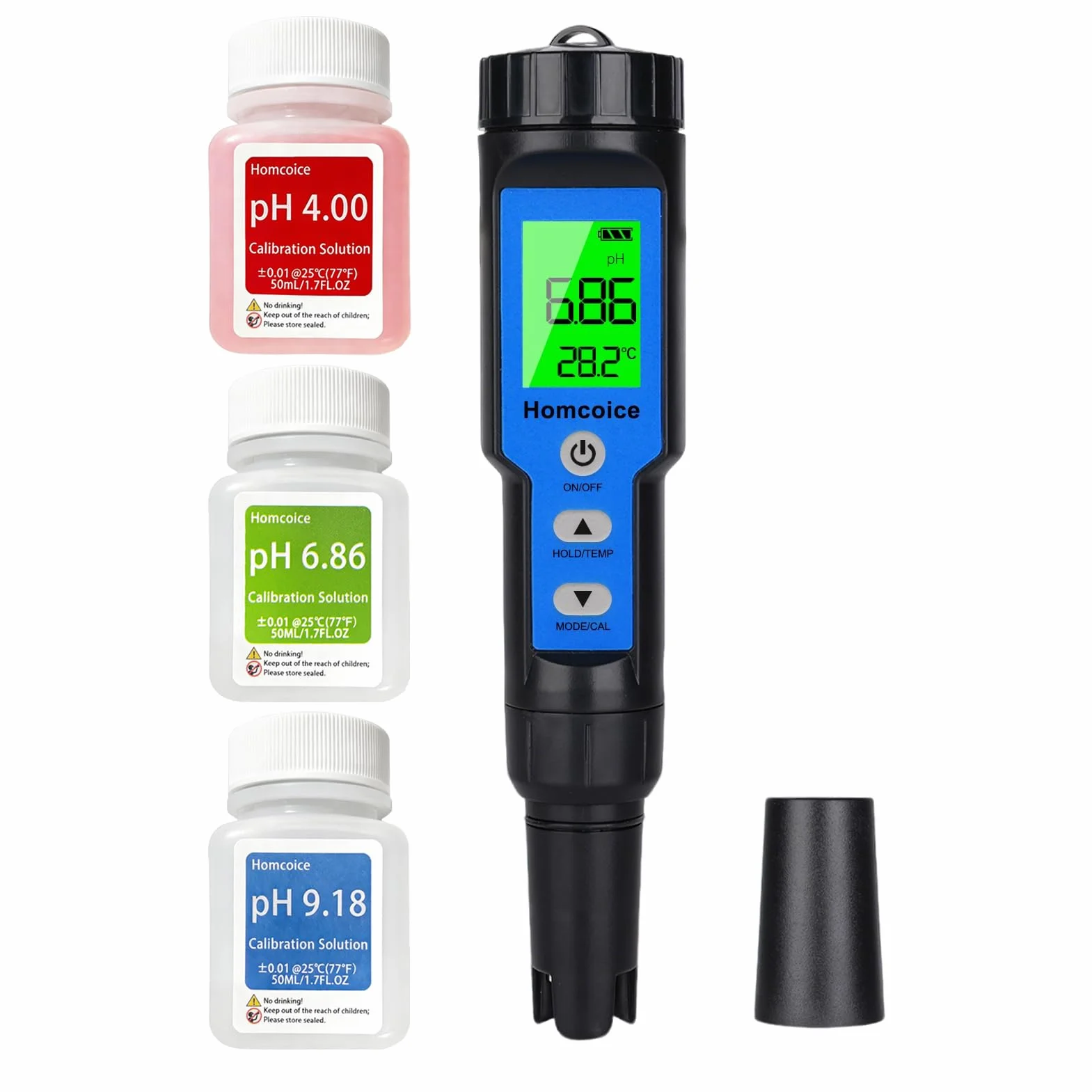 Misuratore PH 4 in 1, PH TDS EC Temperatura Meter con precisione da Laboratorio 0,01 PH, compensazione Automatica Temperatura, Tester qualità Acqua IP67 Impermeabile per Piscine, idrocoltura