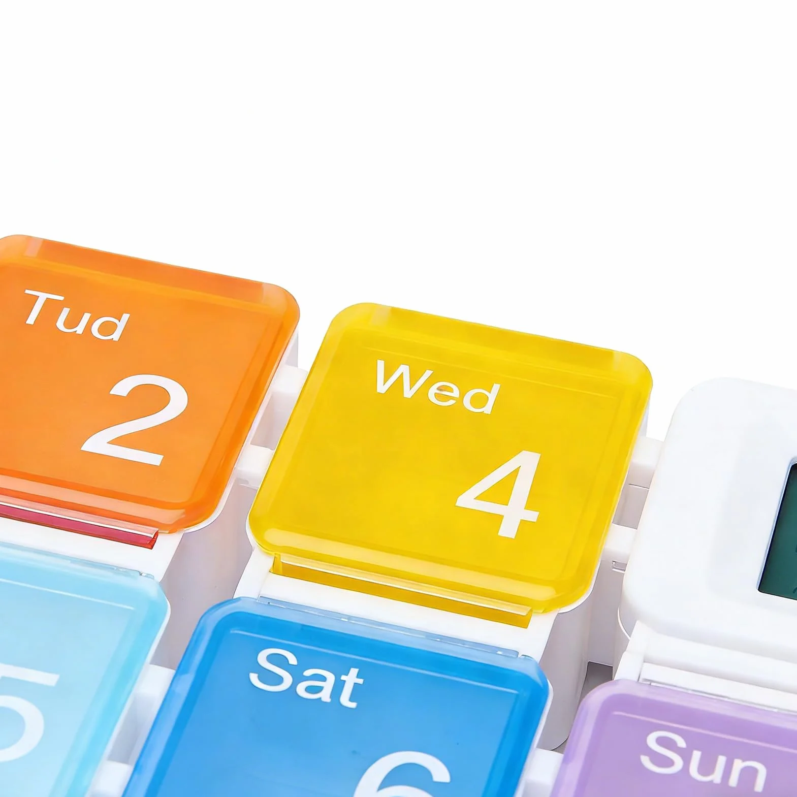 Portapillole Promemoria Intelligente Multi Scomparto 7 Giorni Case Portatile per Dispensatore di Pillole Giornaliero